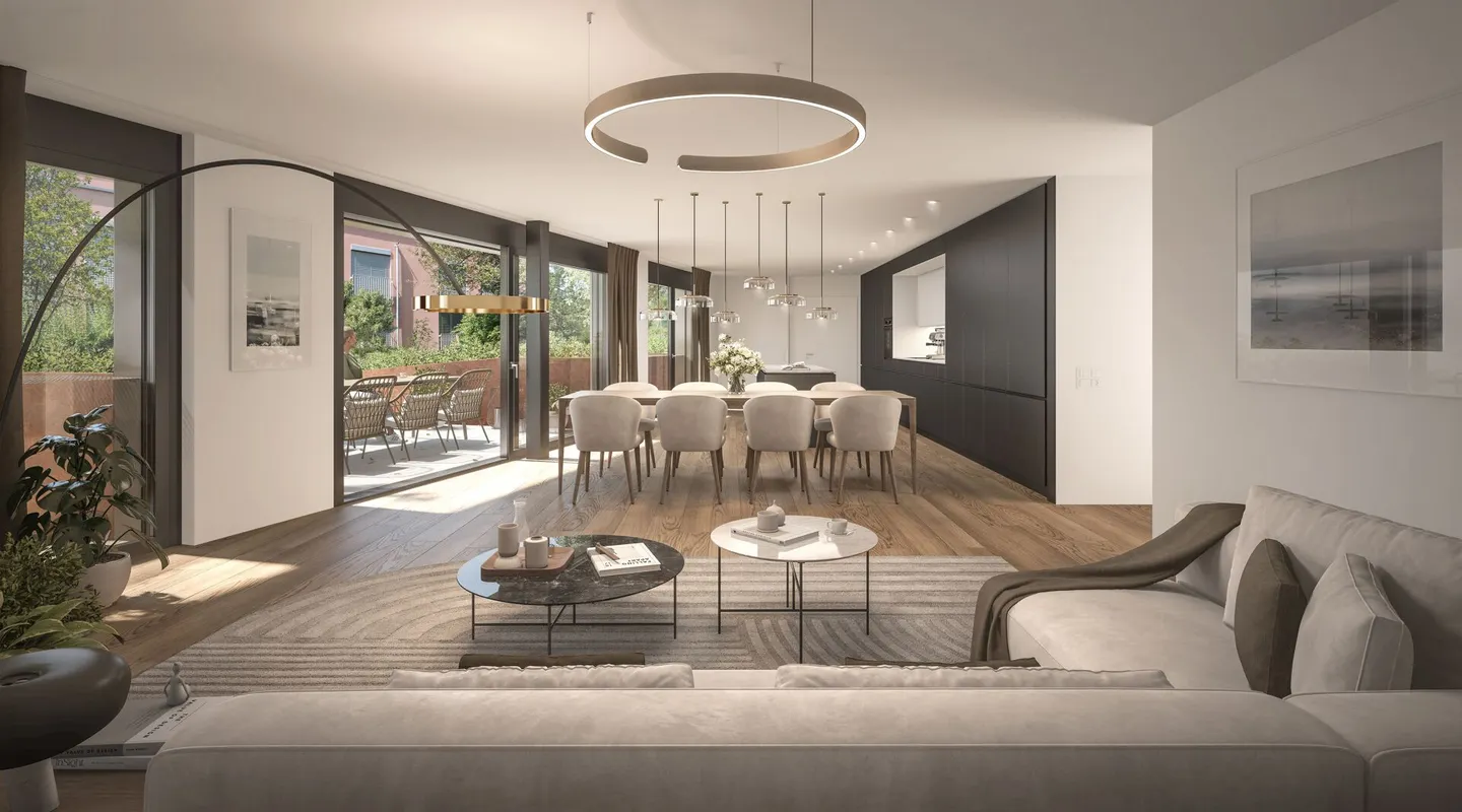 Appartamento giardino esclusivo di 5,5 locali con oltre 260 m2 di spazio esterno! - Foto 3 di 6