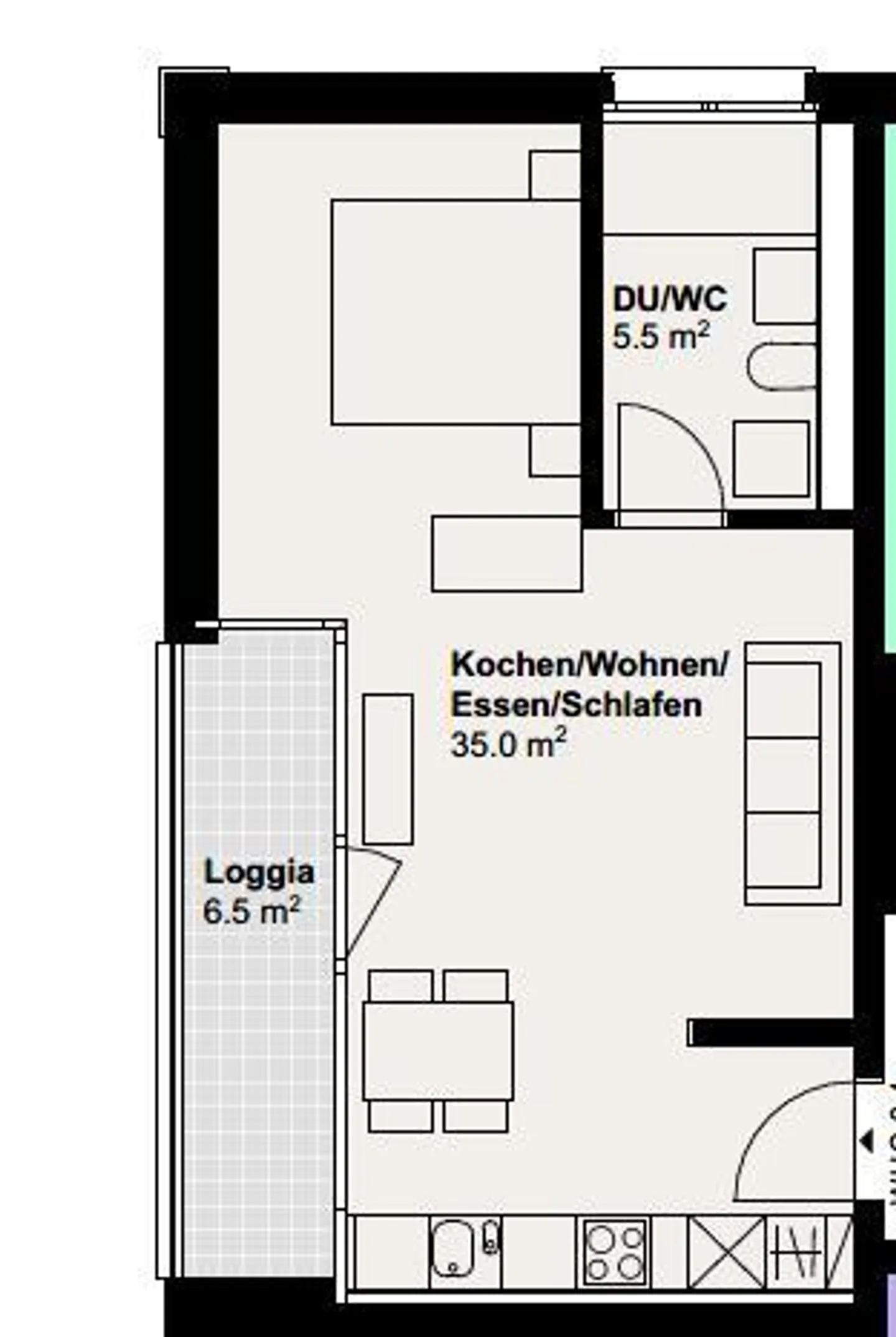 Appartamento 1,5 locali a Rorschach - Foto 5 di 5