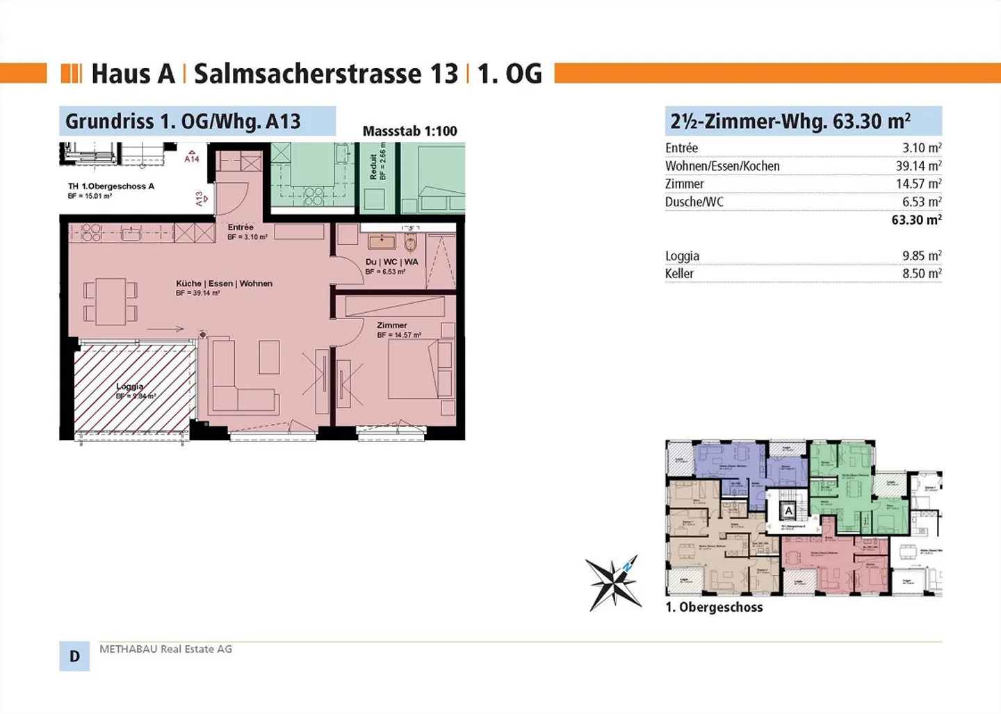 Modernes Apartment mit Balkon - Foto 8 von 8