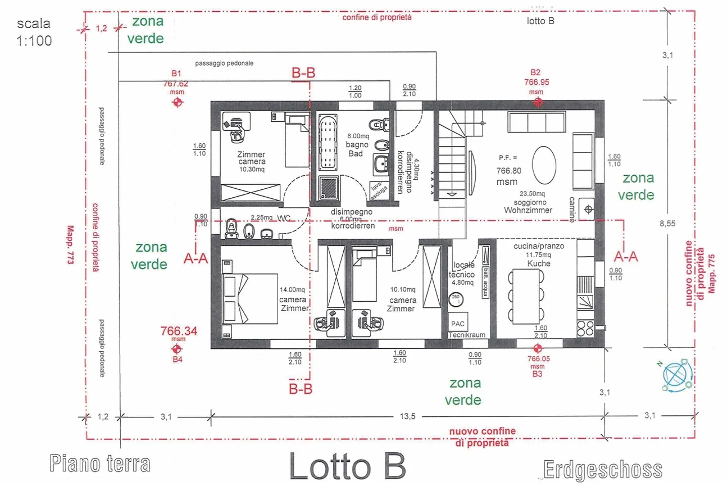 NEUBAU IN FAIDO  EINFAMILIENHAUS MIT 4,5 ZIMMERN, GARTEN UND MOUNTAIN VIEW - Foto 3 von 11