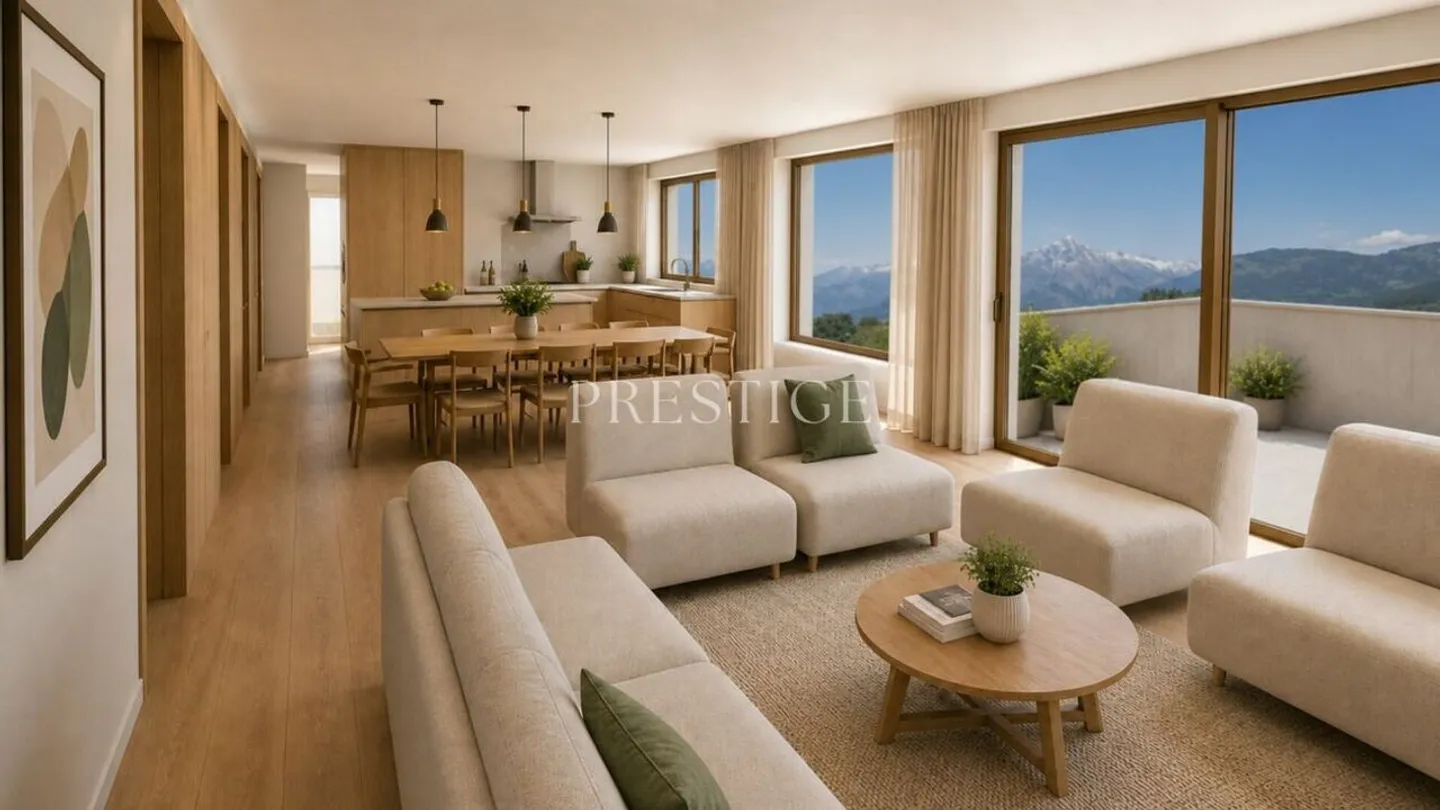Attika-Neubau mit 5,5 Zimmern in Bramois – letztes Stockwerk & große Terrasse - Foto 3 von 8