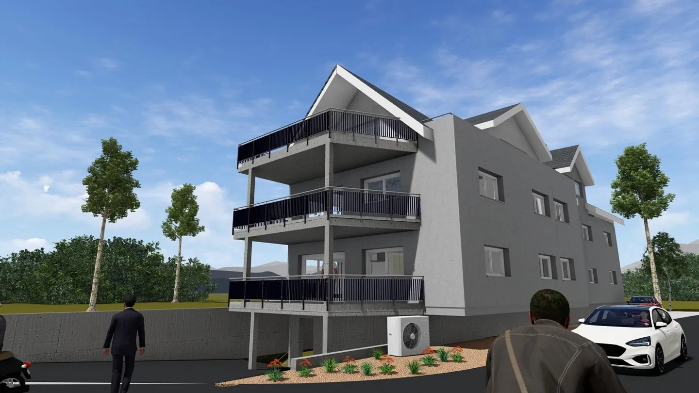 Construction neuve exclusive : appartement de 3,5 pièces avec balcon - Photo 2 sur 3