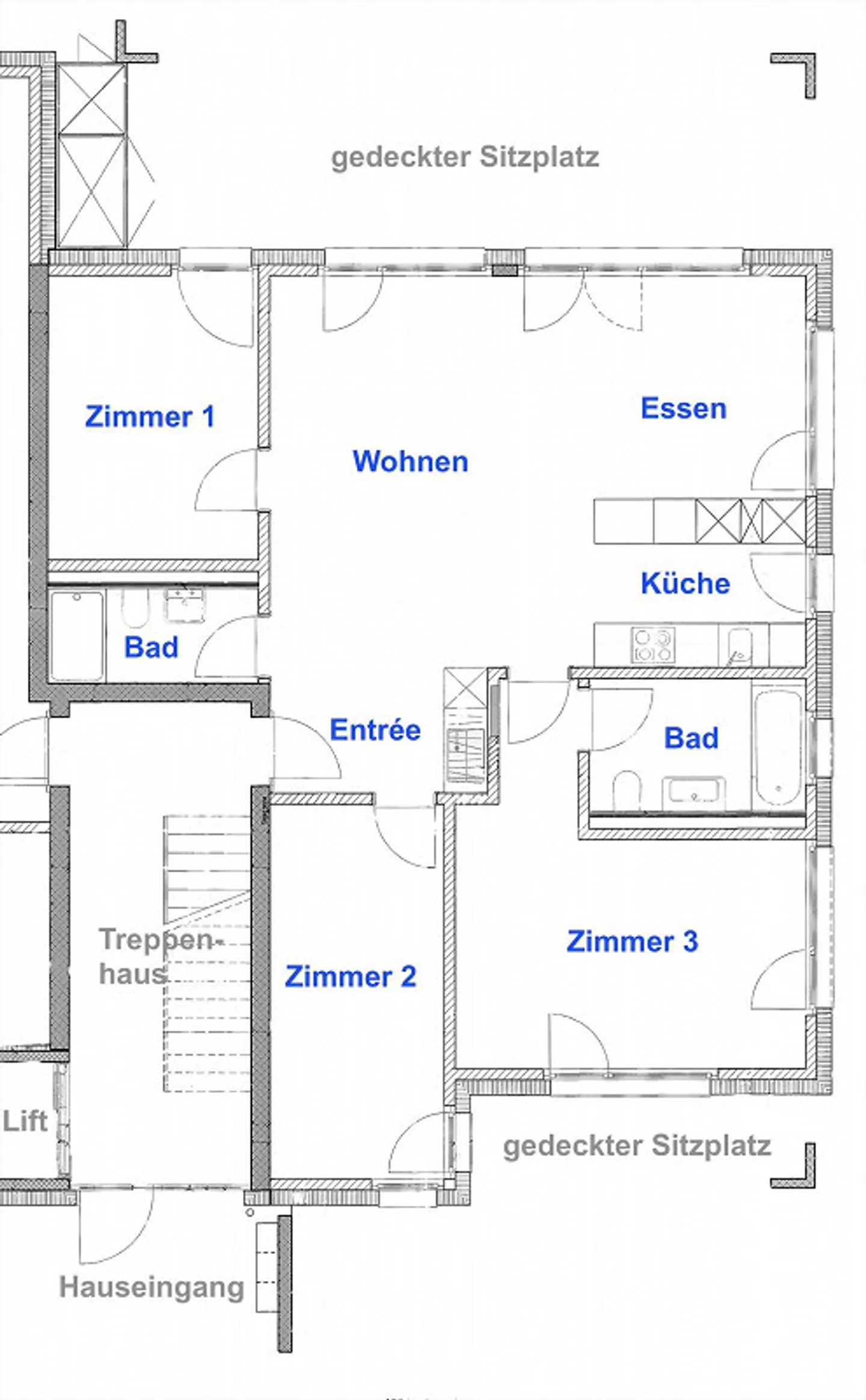4.5-room garden apartment with craft room and parking space - Photo 3 of 30