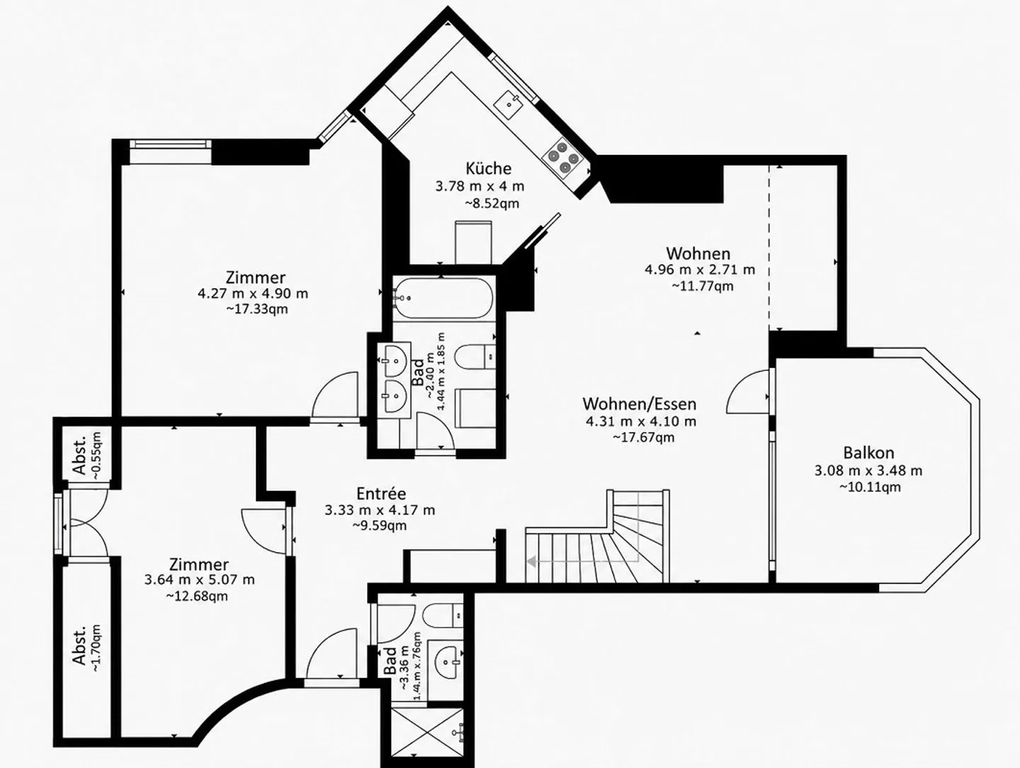Light-flooded 4.5-room attic maisonette with underground parking space, S - Photo 15 of 17