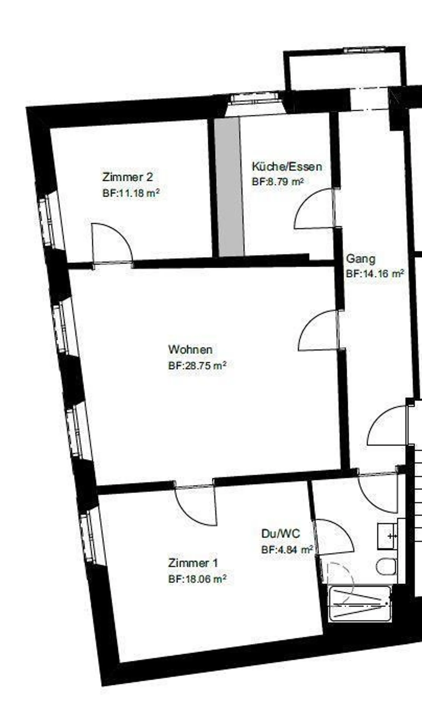 Appartement attrayant de 3½ pièces dans un emplacement privilégié dans la vieille ville - Photo 5 sur 5