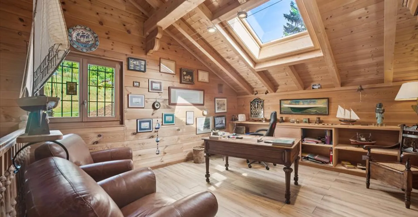 An exceptional chalet with a view of the lake and the forest, garden, double garage box - Photo 3 of 17