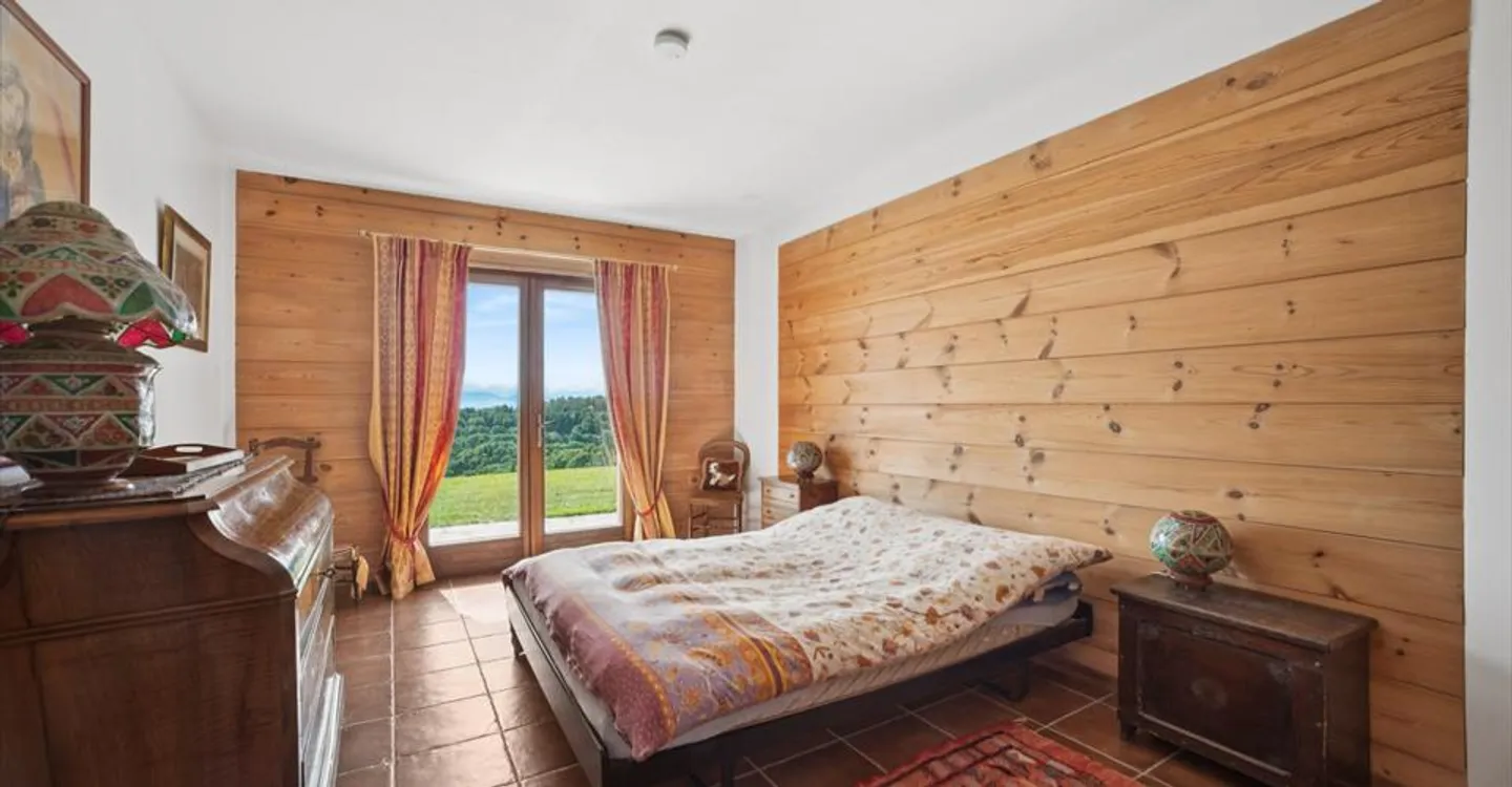 An exceptional chalet with a view of the lake and the forest, garden, double garage box - Photo 12 of 17