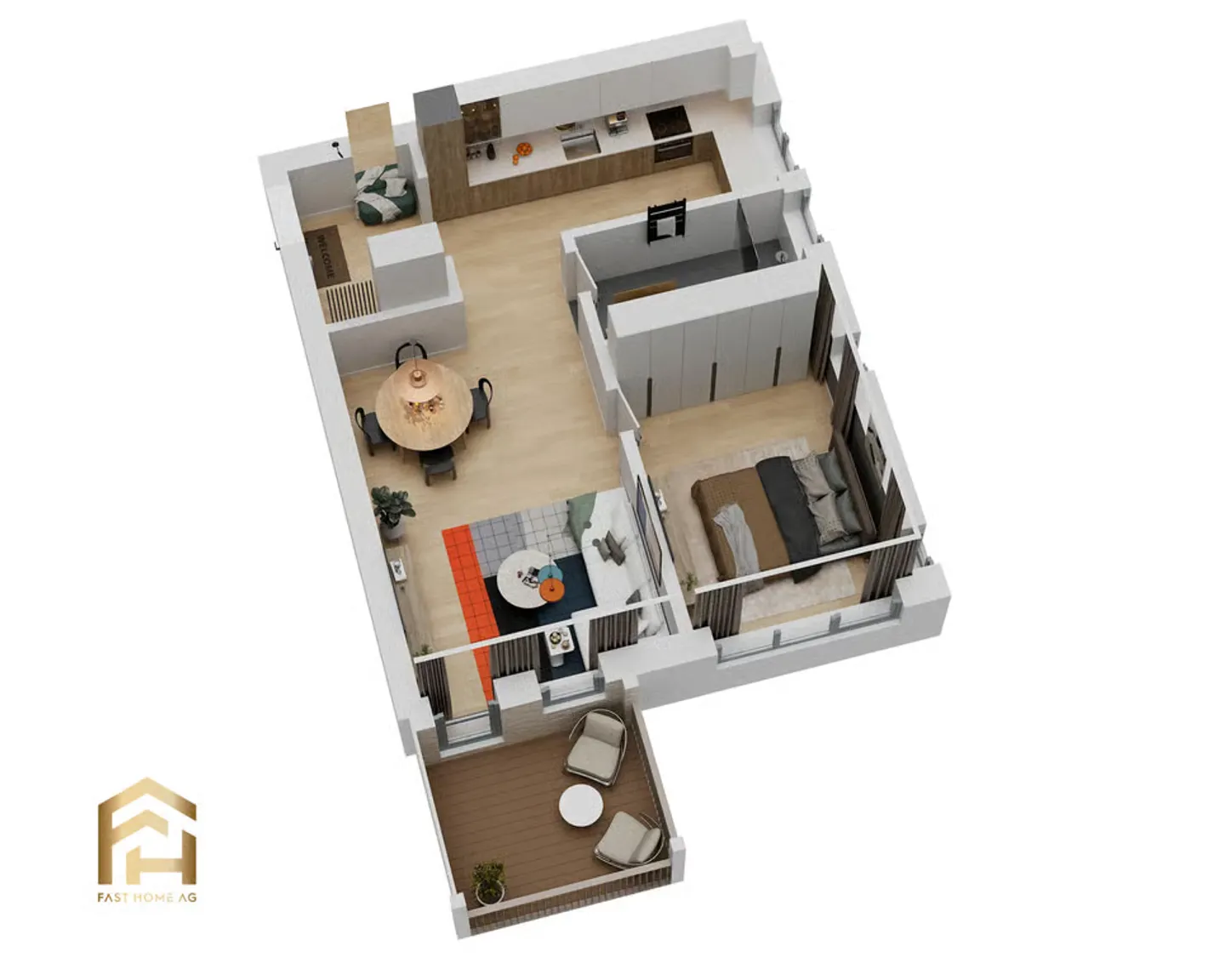 2.5-room apartment with northern orientation in sunny Ulrichen - Photo 11 of 13