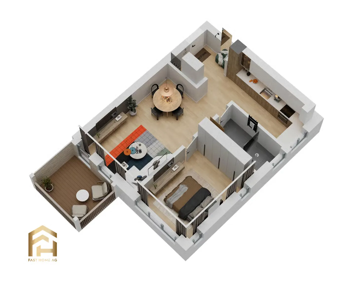 2.5-room apartment with northern orientation in sunny Ulrichen - Photo 8 of 13