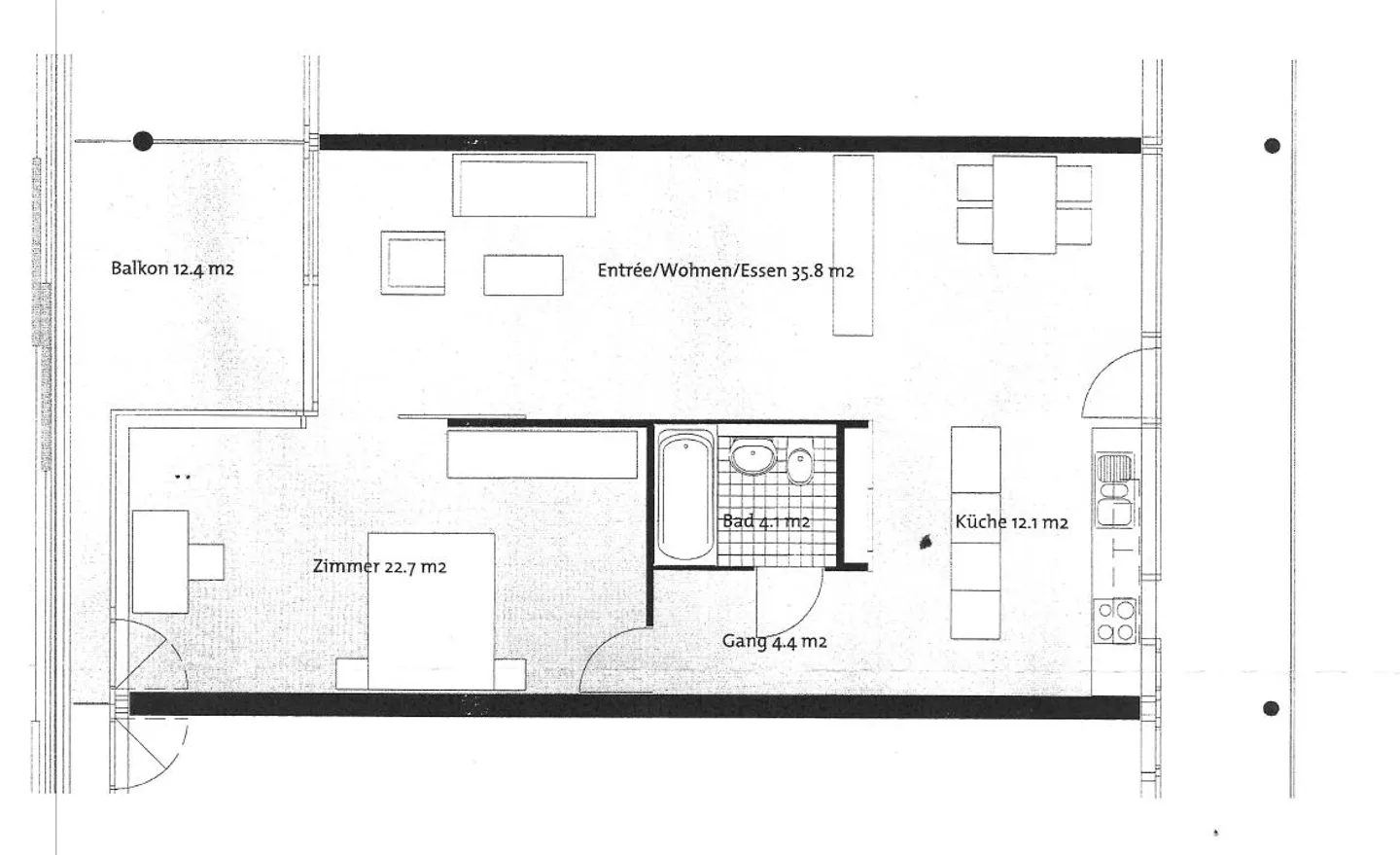 2  Zimmer-Loft in Seebach - Foto 11 von 11