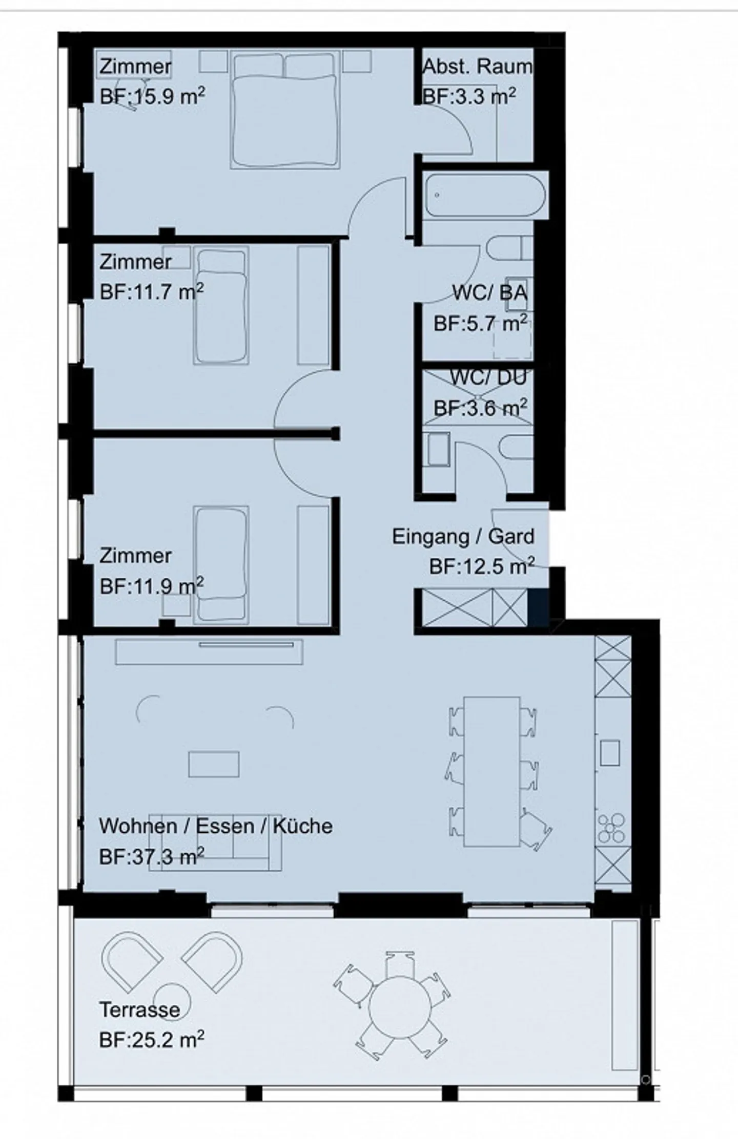 Appartamento moderno di 4,5 stanze nel cuore di Gams - Foto 7 di 7
