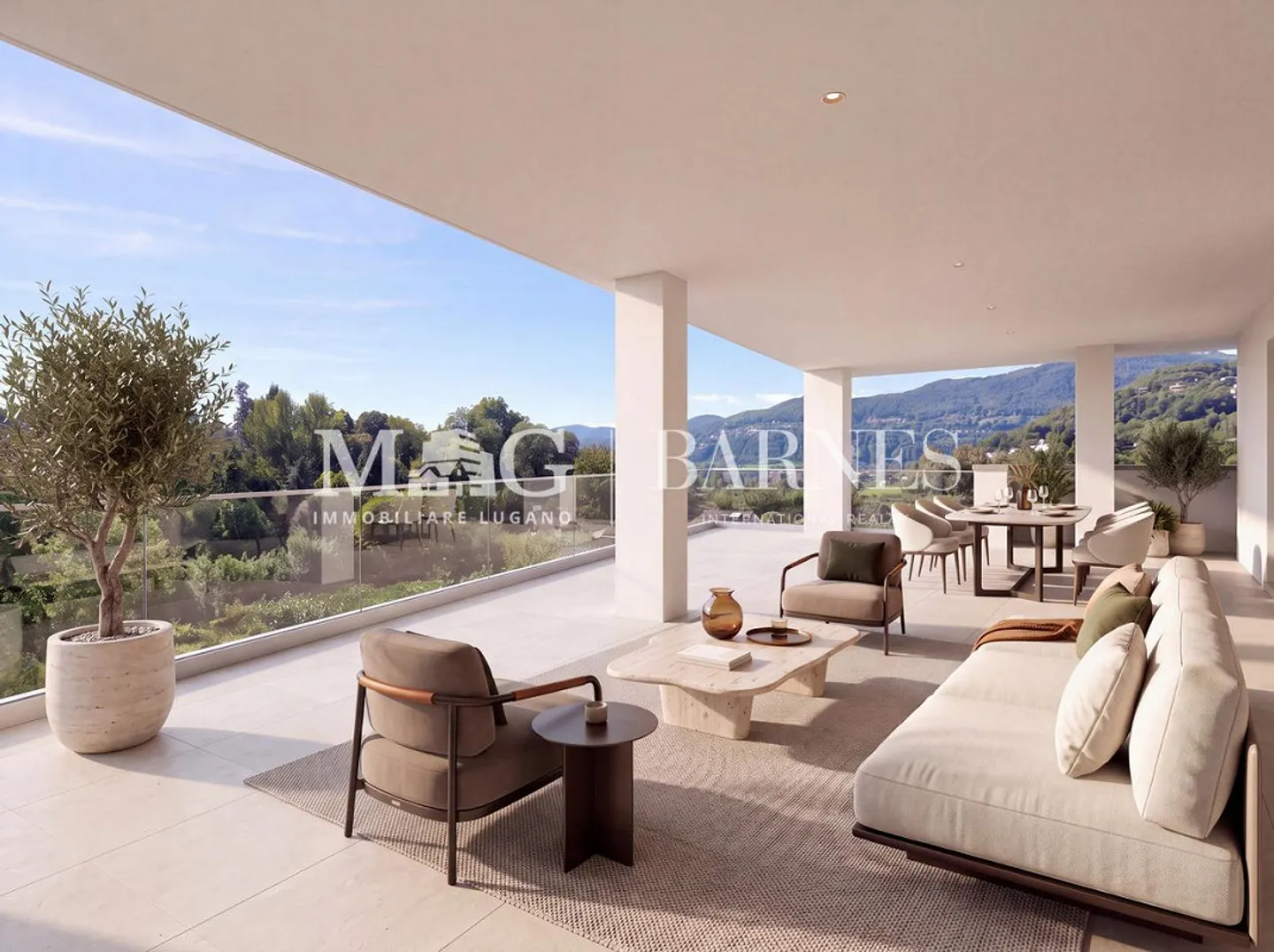Collina d’Oro : nouveau penthouse avec 190 m² de terrasses - Photo 1 sur 7