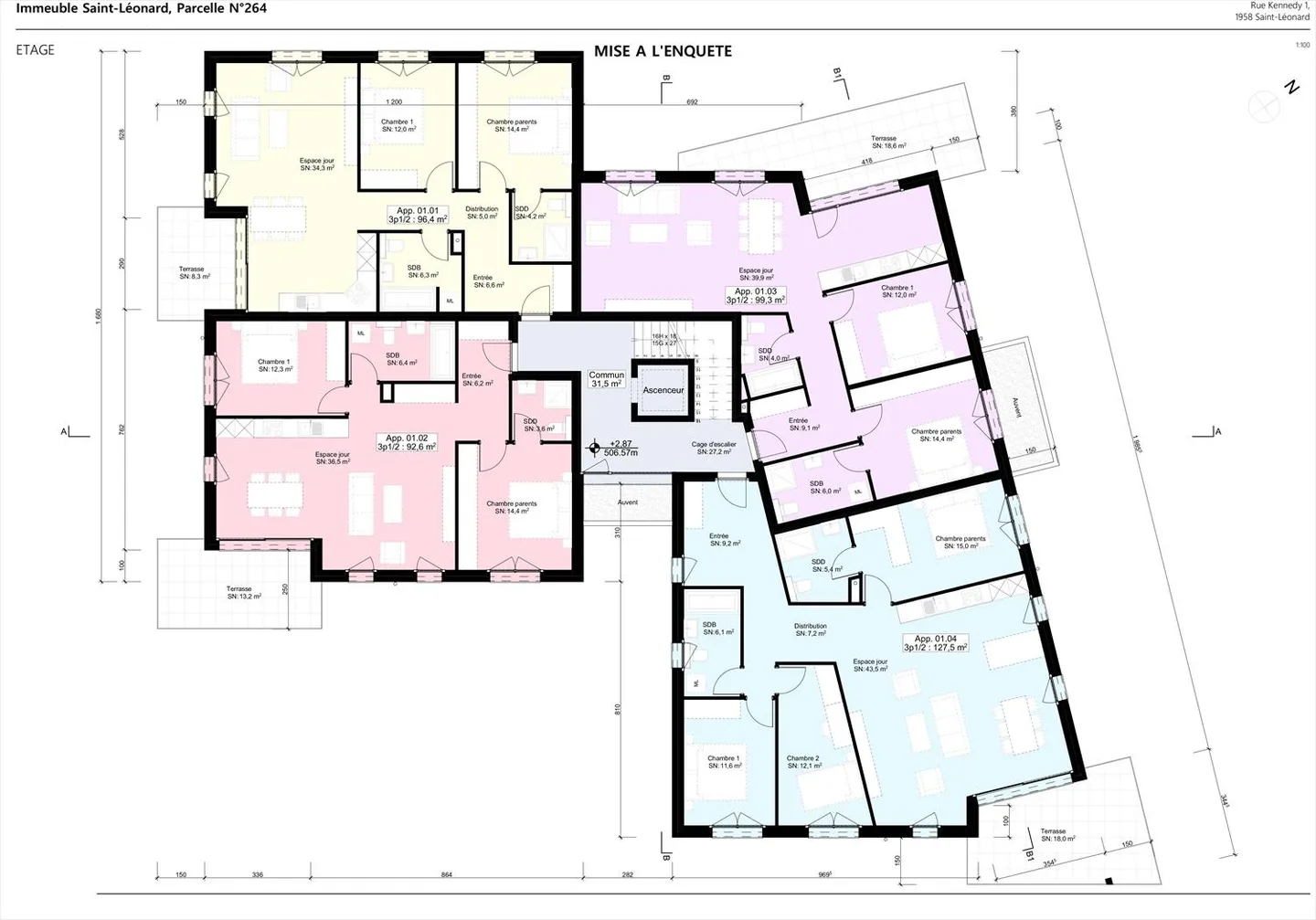 Raum und Komfort: Helle Wohnung mit Terrasse - Foto 9 von 9