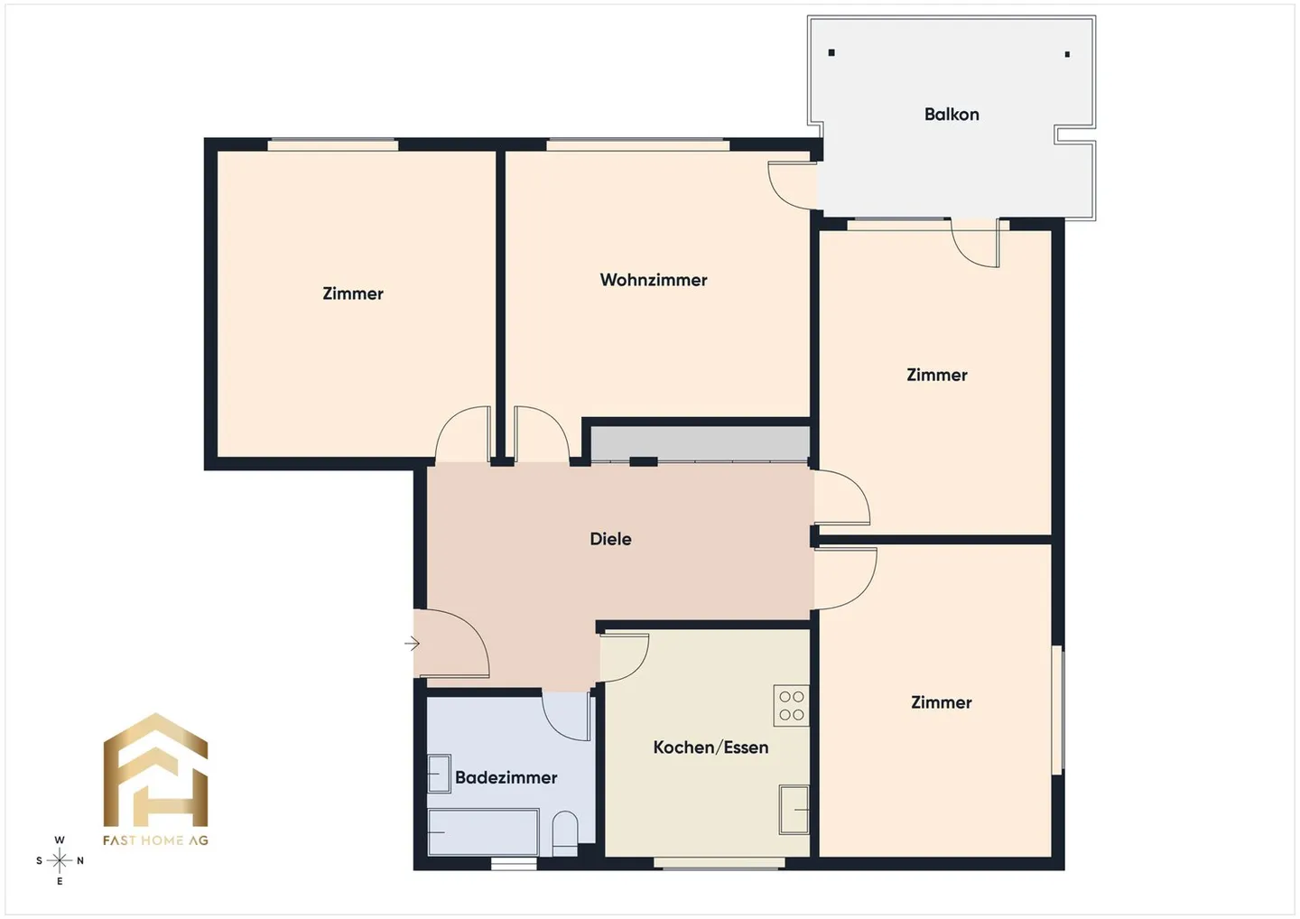 Dream Home in the Valais 4.5 Rooms, Balcony and Lots of Light - Photo 12 of 13