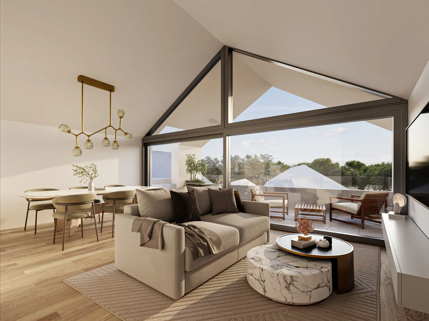 Appartamento nuovo con balcone sulla riva destra. - Foto 3 di 6