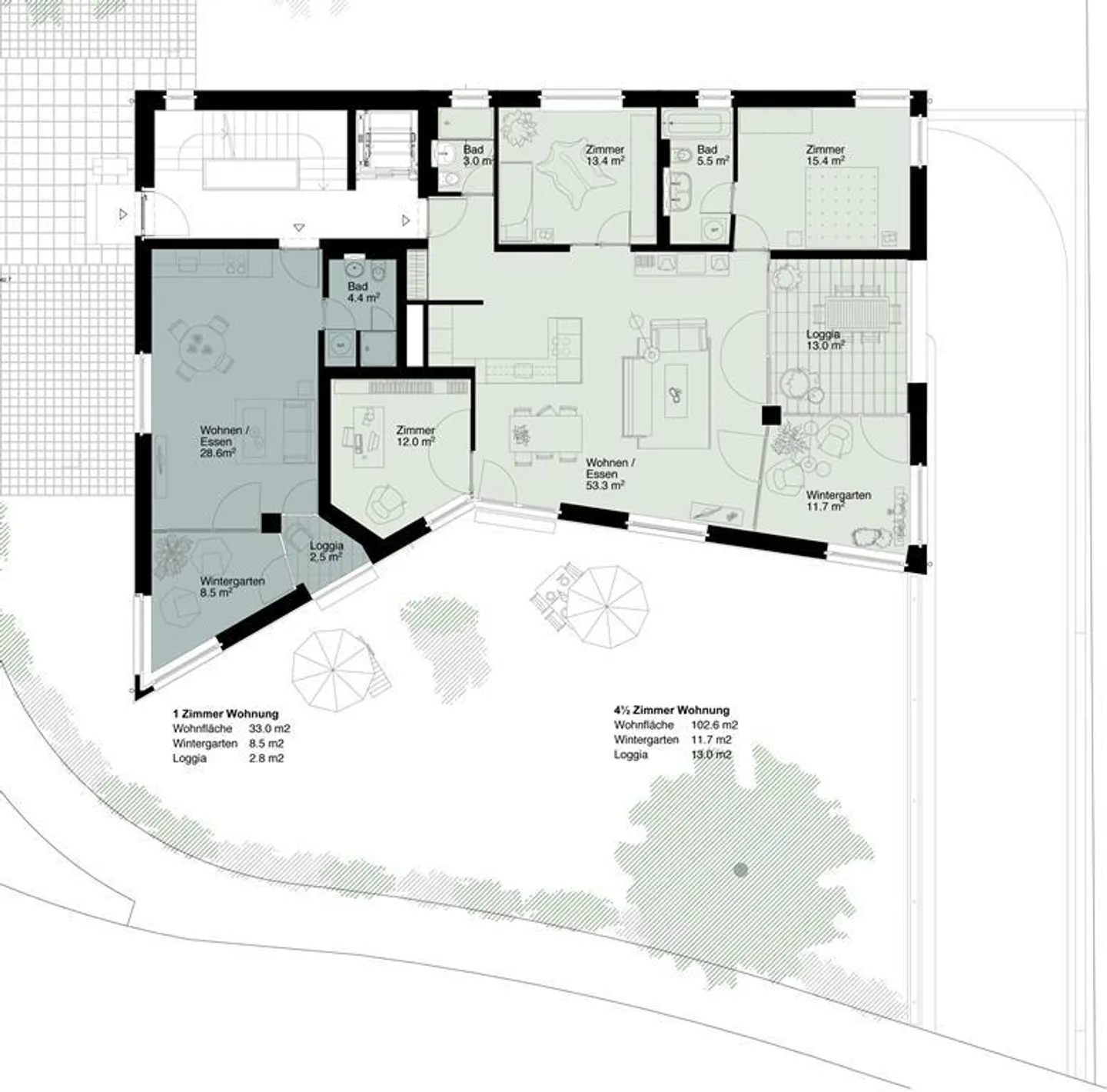 Appartamento 4.5 locali con giardino in una posizione tranquilla - Foto 9 di 9