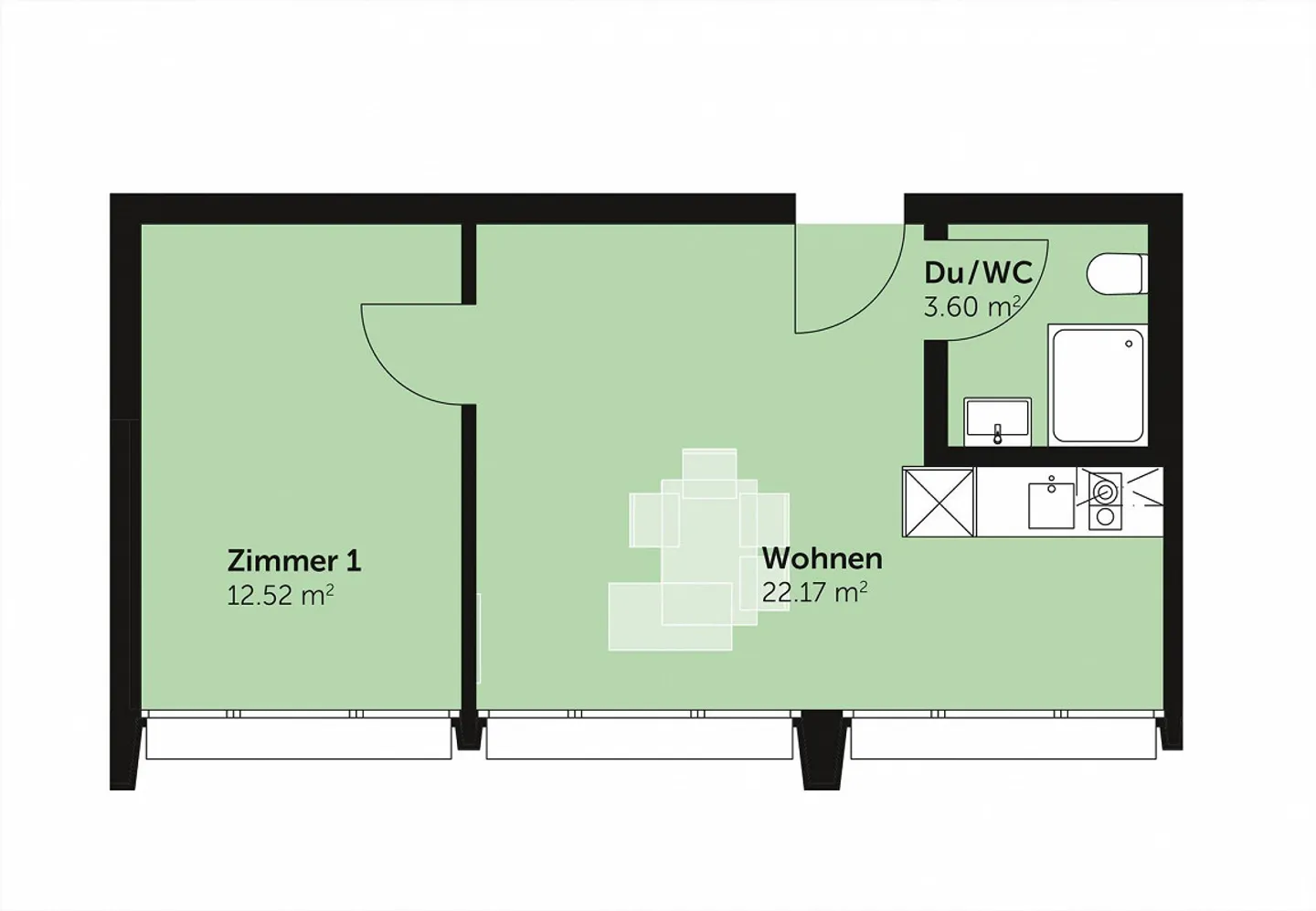 Modernes Apartment in St. Gallen - Foto 7 von 7