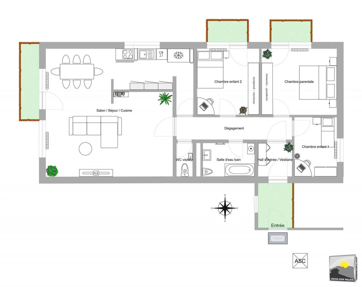 SIERRE / I am "SWEET LIVING" Pretty 4.5 room apartment of 115 m² - Photo 21 of 23