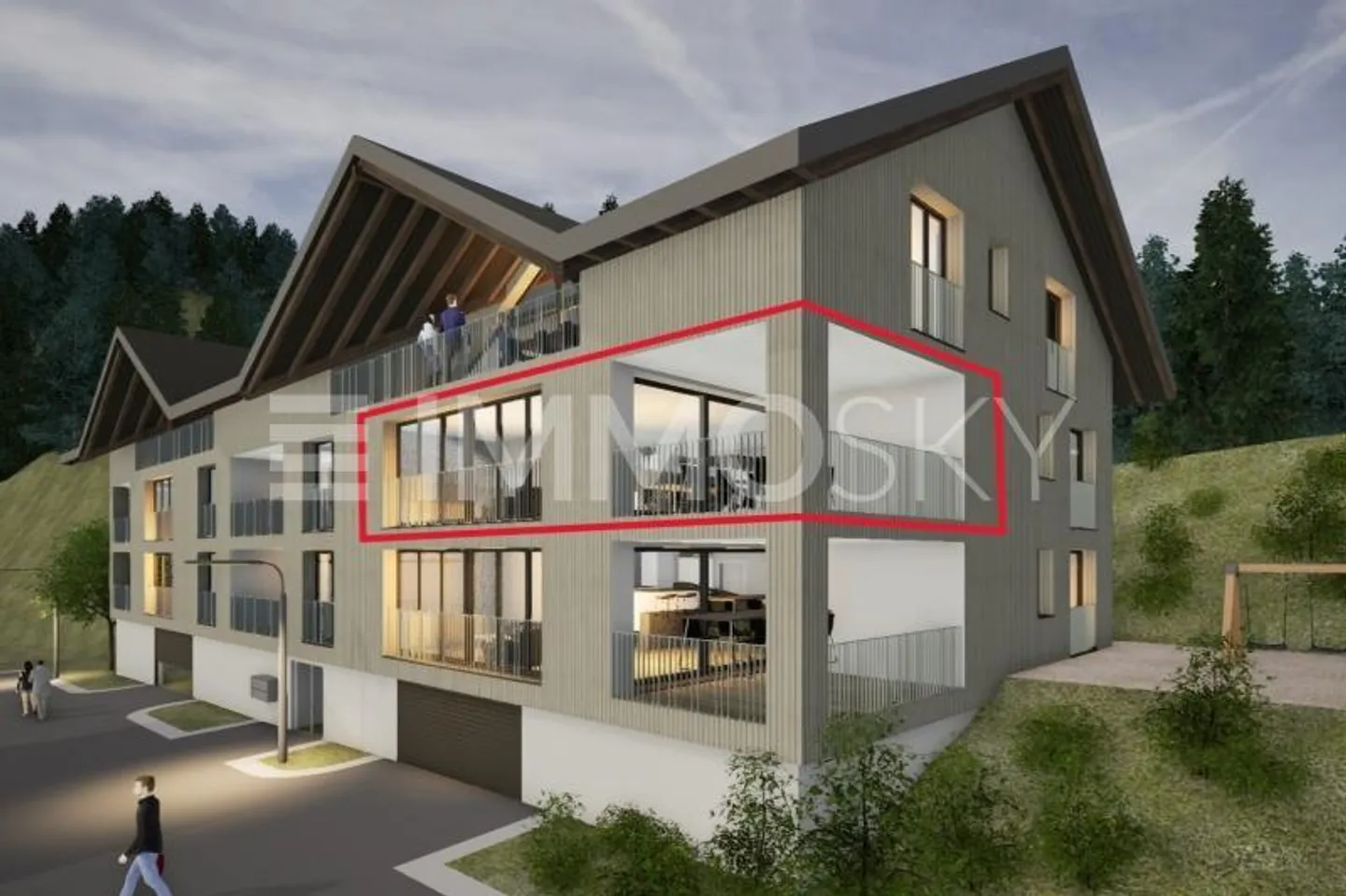 Modernes Mehrfamilienhaus in der Natur - Foto 3 von 5