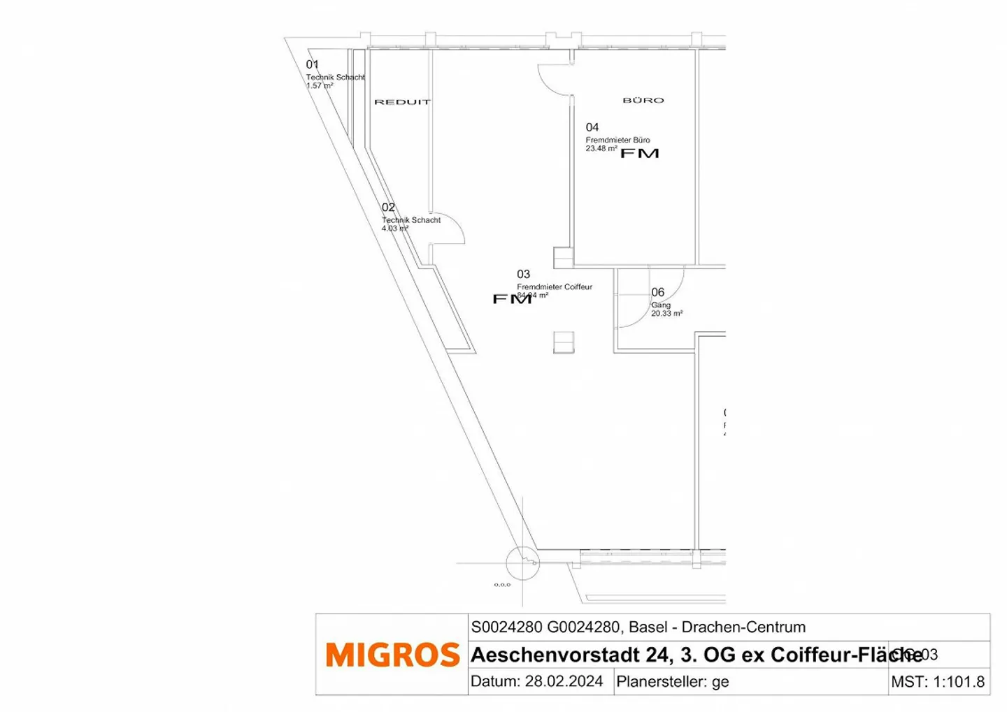 Centrale. Flessibile. Visibile. - 108 m² nel Drachencenter di Basilea - Foto 8 di 8