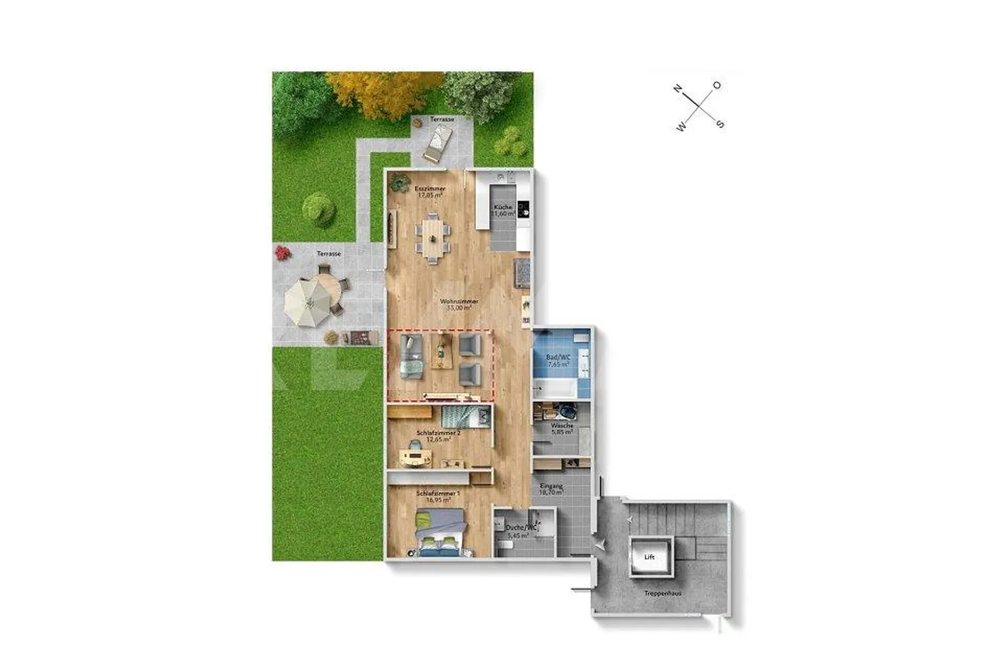 Grosszügige 3½ – 4½-Zimmer Wohnung im Erdgeschoss mit Ausbaupotenzial - Photo 13 of 13