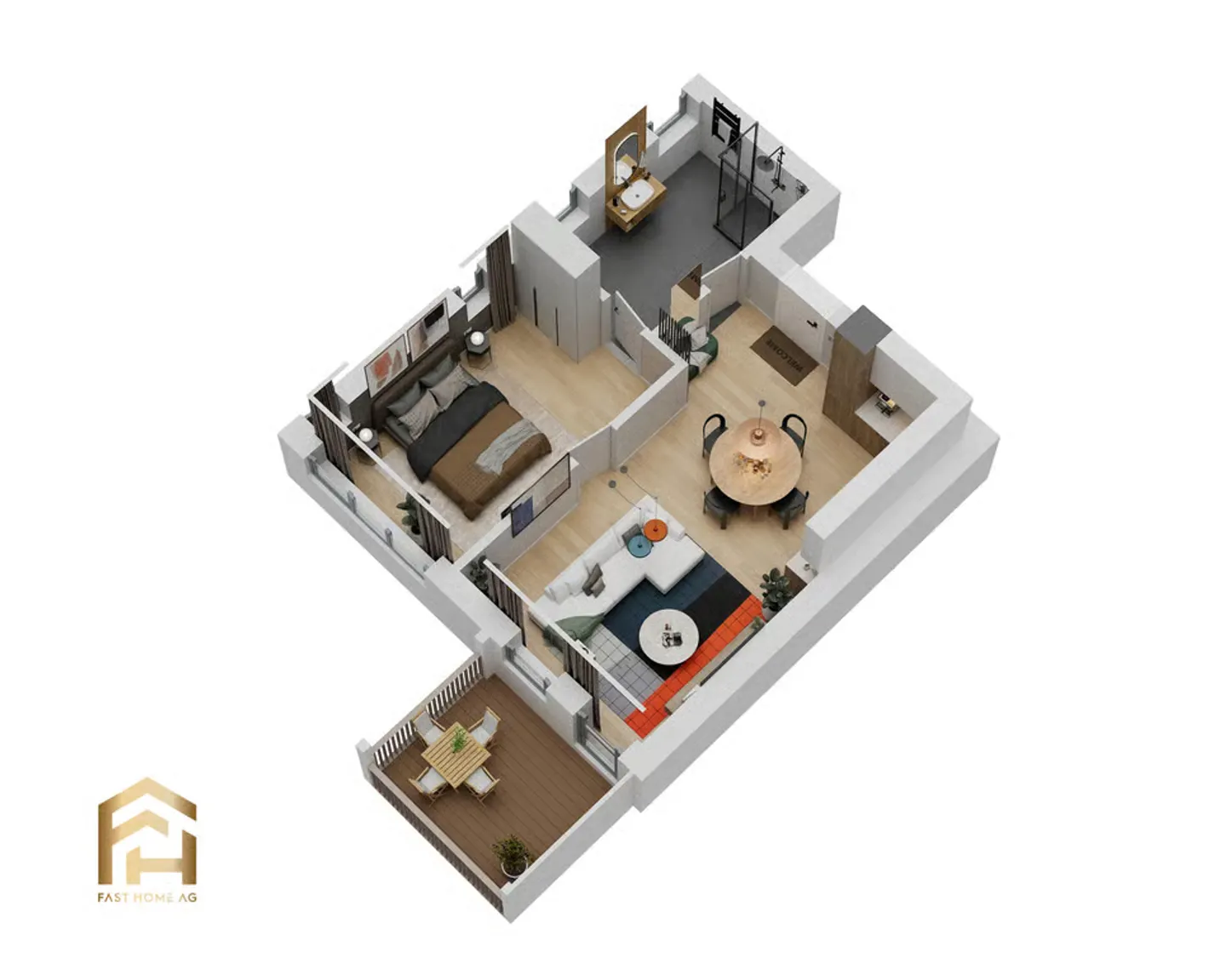 2.5-room apartment with east orientation in sunny Ulrichen - Photo 8 of 13
