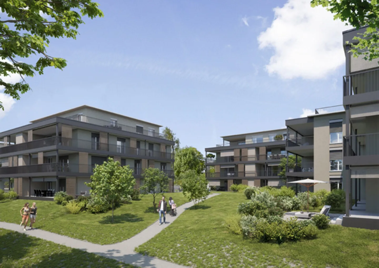 124 m² - 3.5-Zi.-Gartenwohnung mit Windschutzverglasung - Foto 1 von 10