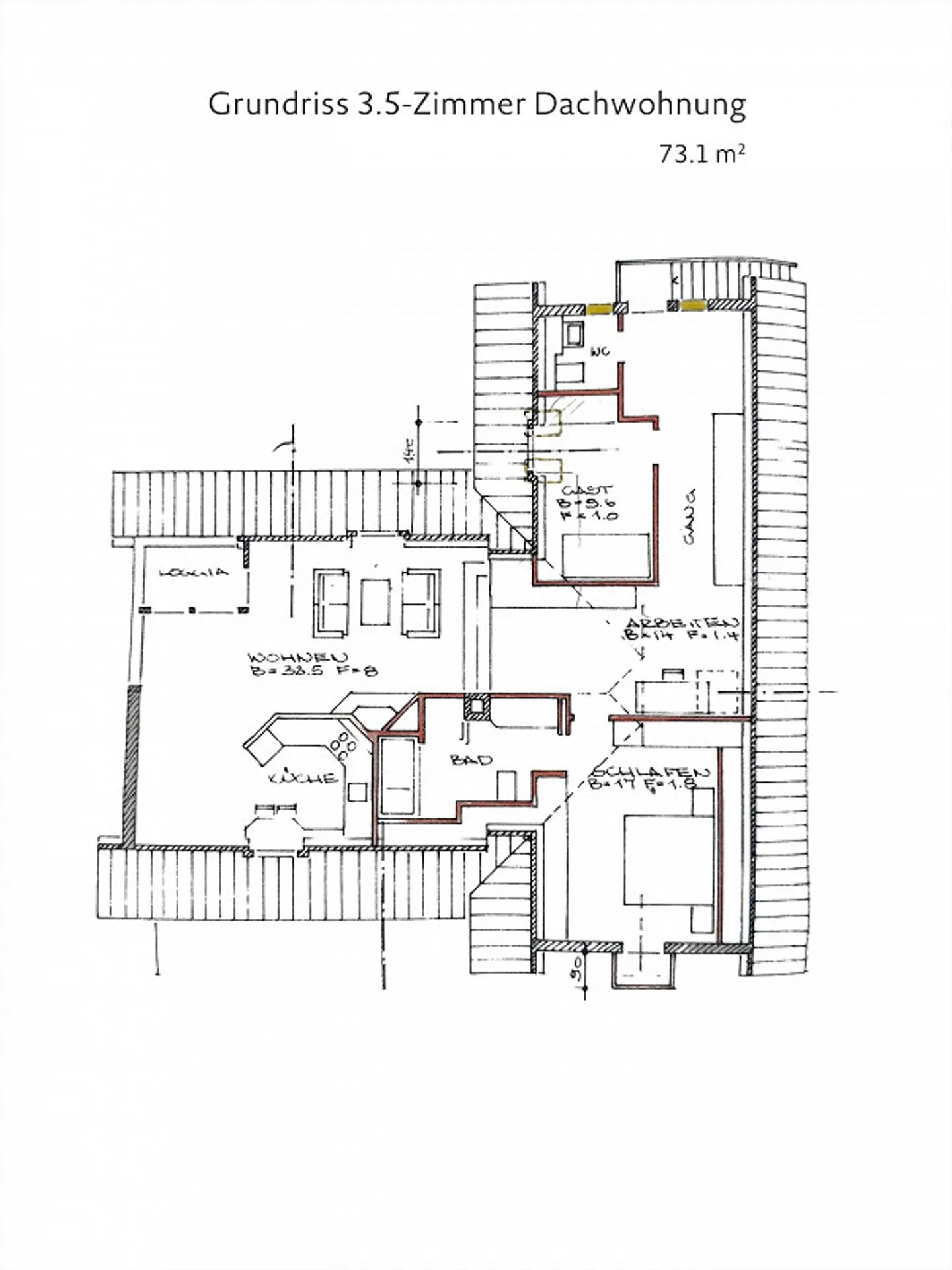 Aussergewöhnliche Dachwohnung mit Galerie-Charakter & Cheminée - Foto 24 von 24