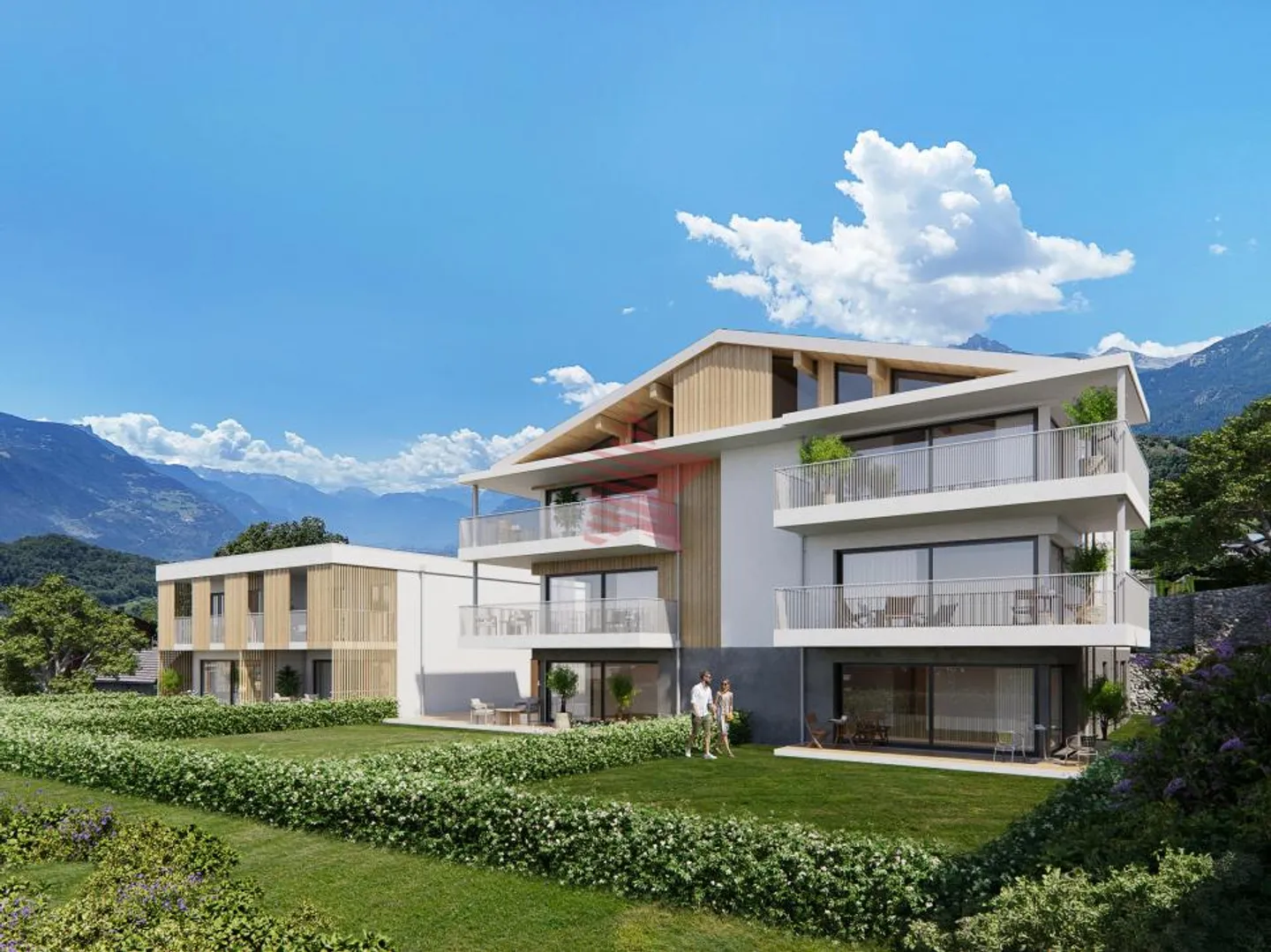 Le Clos de Pradzère – Ampio appartamento di 3,5 locali al piano giardino - Foto 1 di 8