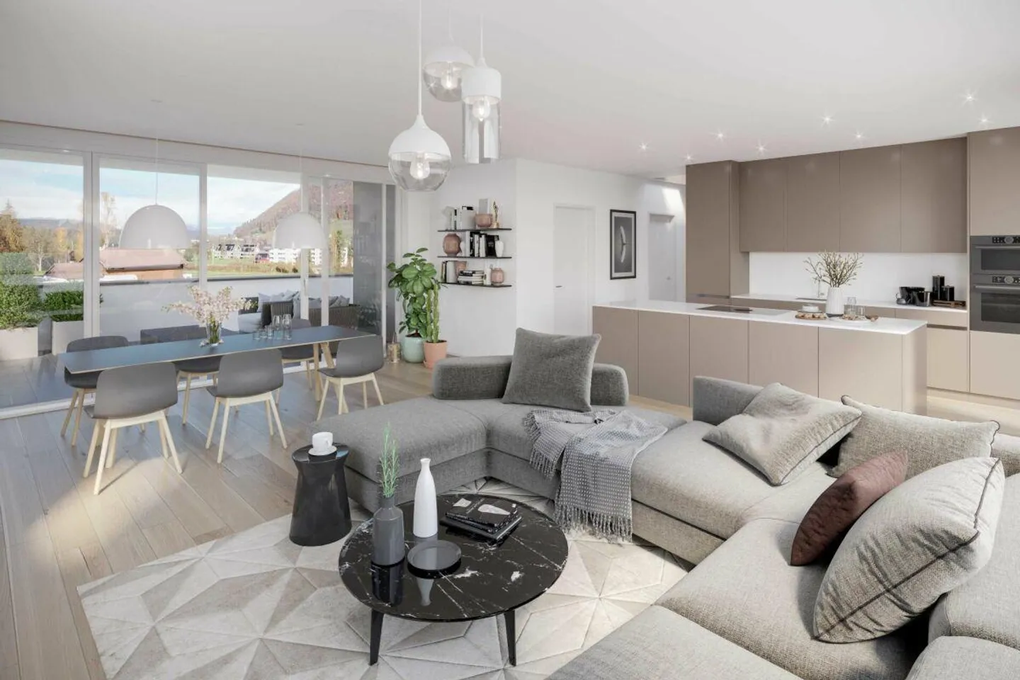 Vivre dans le vert – Appartement élégant de 3,5 pièces au rez-de-chaussée - Photo 1 sur 5