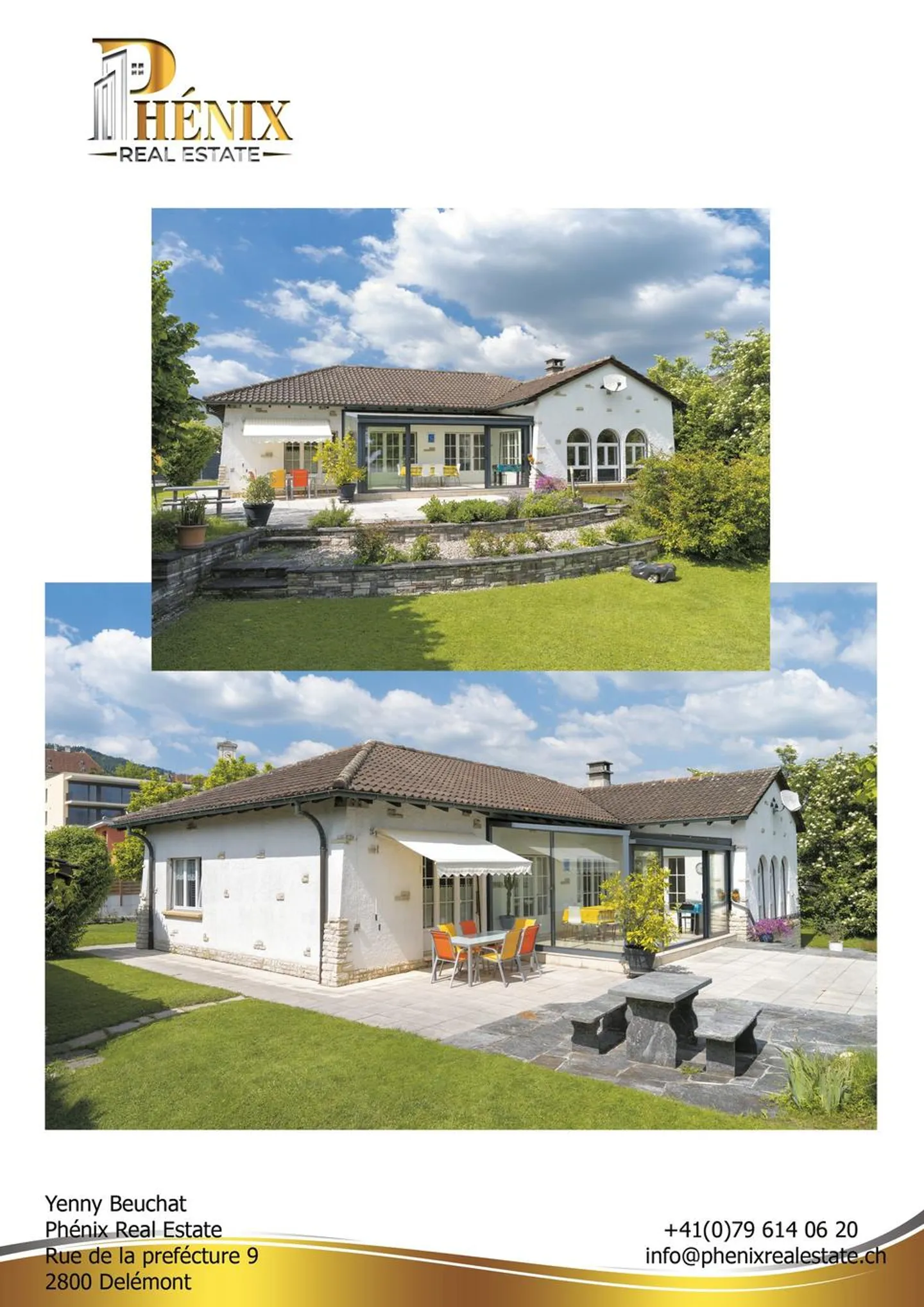 Wunderschöne 5,5-Zimmer-Villa mit Panoramablick in Delémont - Foto 2 von 6
