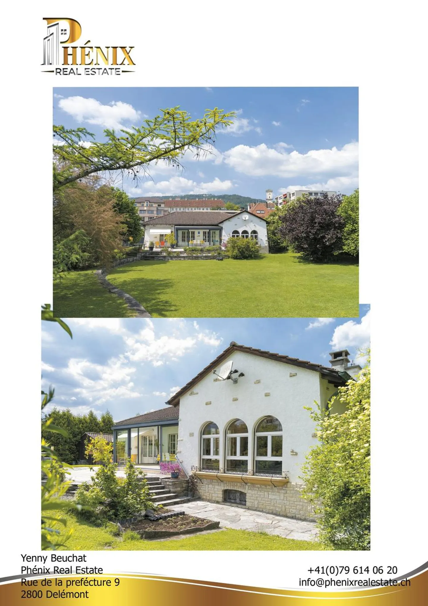 Wunderschöne 5,5-Zimmer-Villa mit Panoramablick in Delémont - Foto 3 von 6