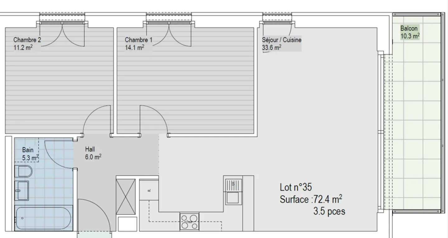 Zu vermieten – Wunderschöne neue Wohnung in Lausanne (verfügbar ab dem 15. Juli 2026) - Foto 2 von 3