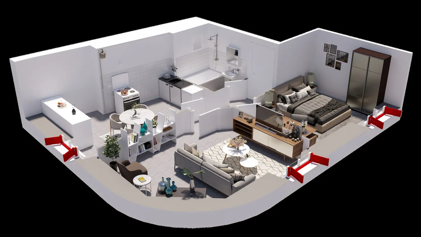 2,5 Zimmer in einer kleinen PPE nahe den Einrichtungen - Foto 3 von 5