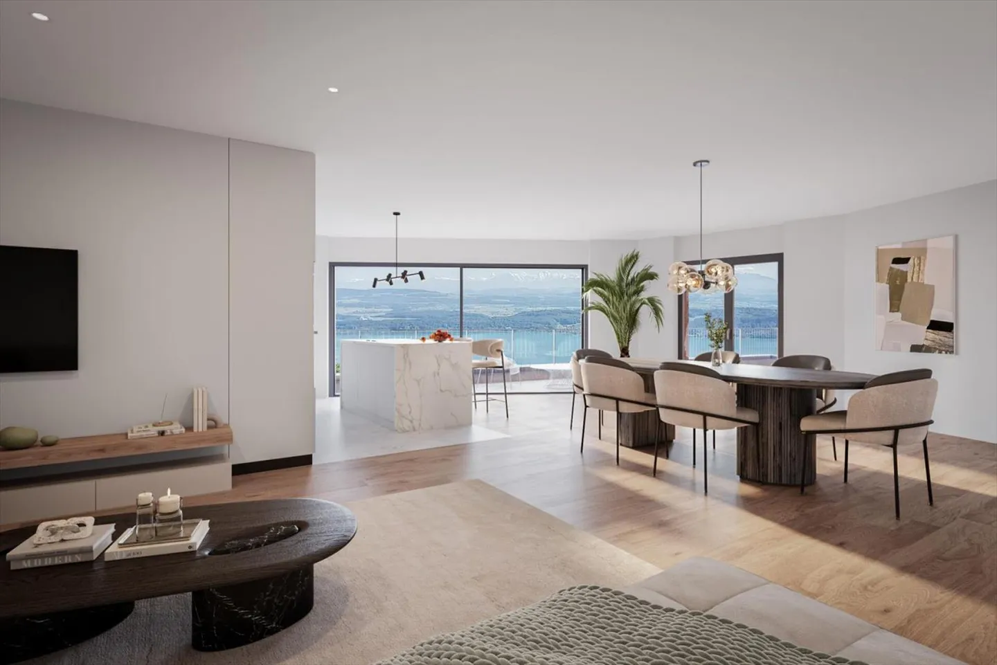 Bella nuova appartamento di 3,5 stanze con grande terrazza e vista - Foto 3 di 13
