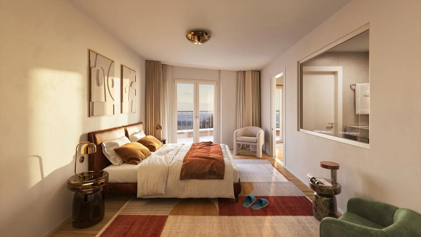 Bella nuova appartamento di 3,5 stanze con grande terrazza e vista - Foto 11 di 13