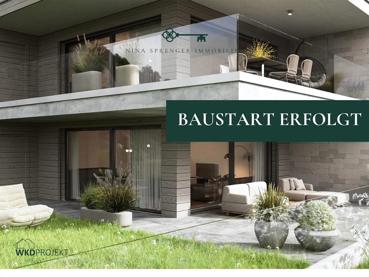 Modernes Gartenapartment in Au - Foto 1 von 9