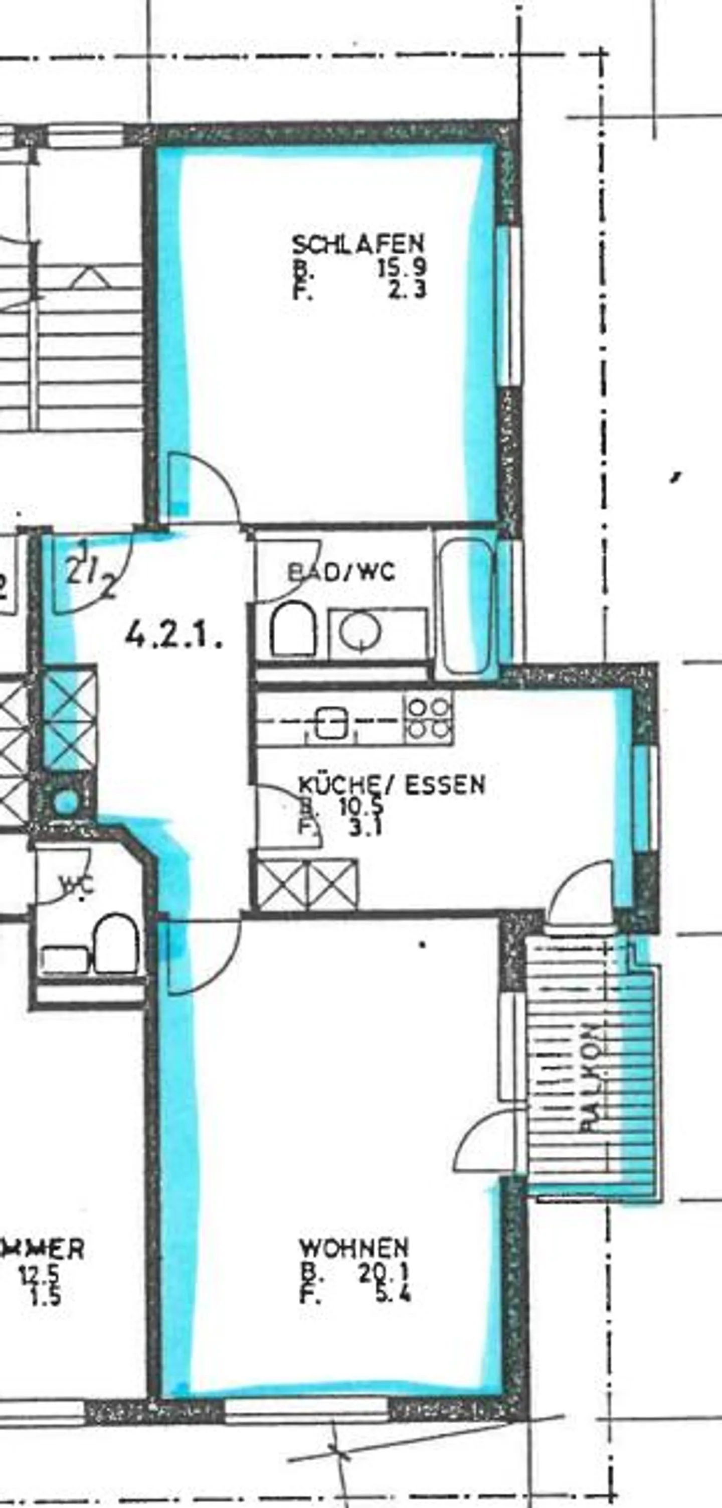 Appartamento temporaneo 2.5 stanze al 2° piano, 8048 Zurigo in affitto fino al 31.03.2026 - Foto 6 di 6