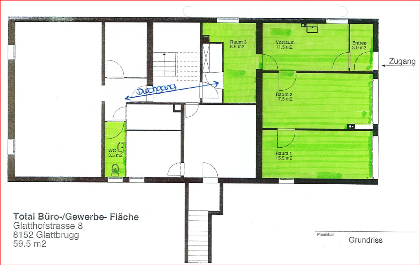 Funktionale Bürofläche in Glattbrugg - Foto 2 von 7