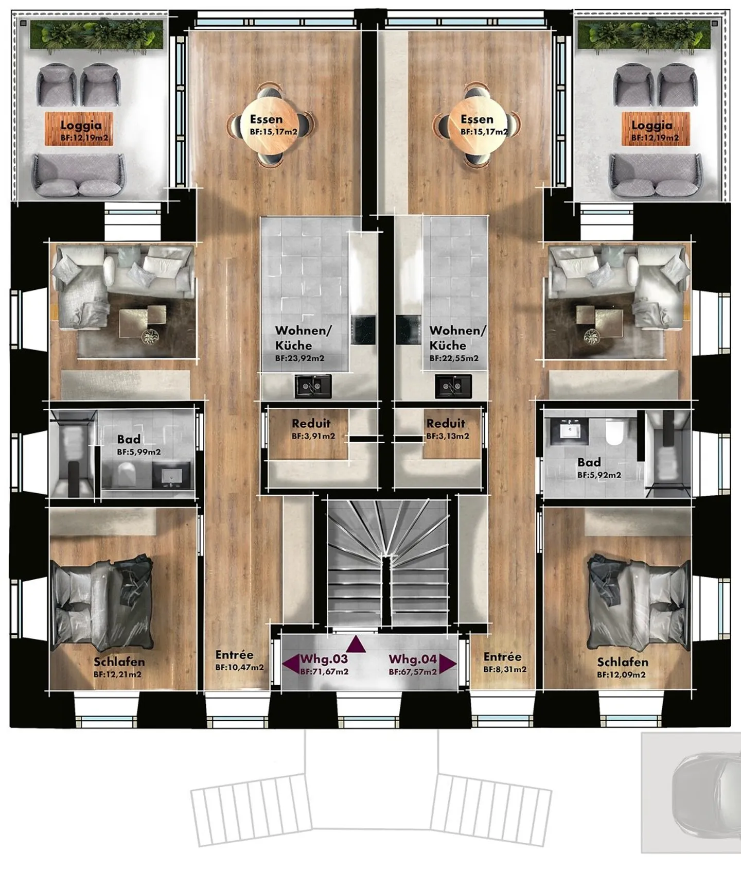 Accogliente appartamento di 2,5 stanze con loggia a Nunningen - Foto 7 di 7