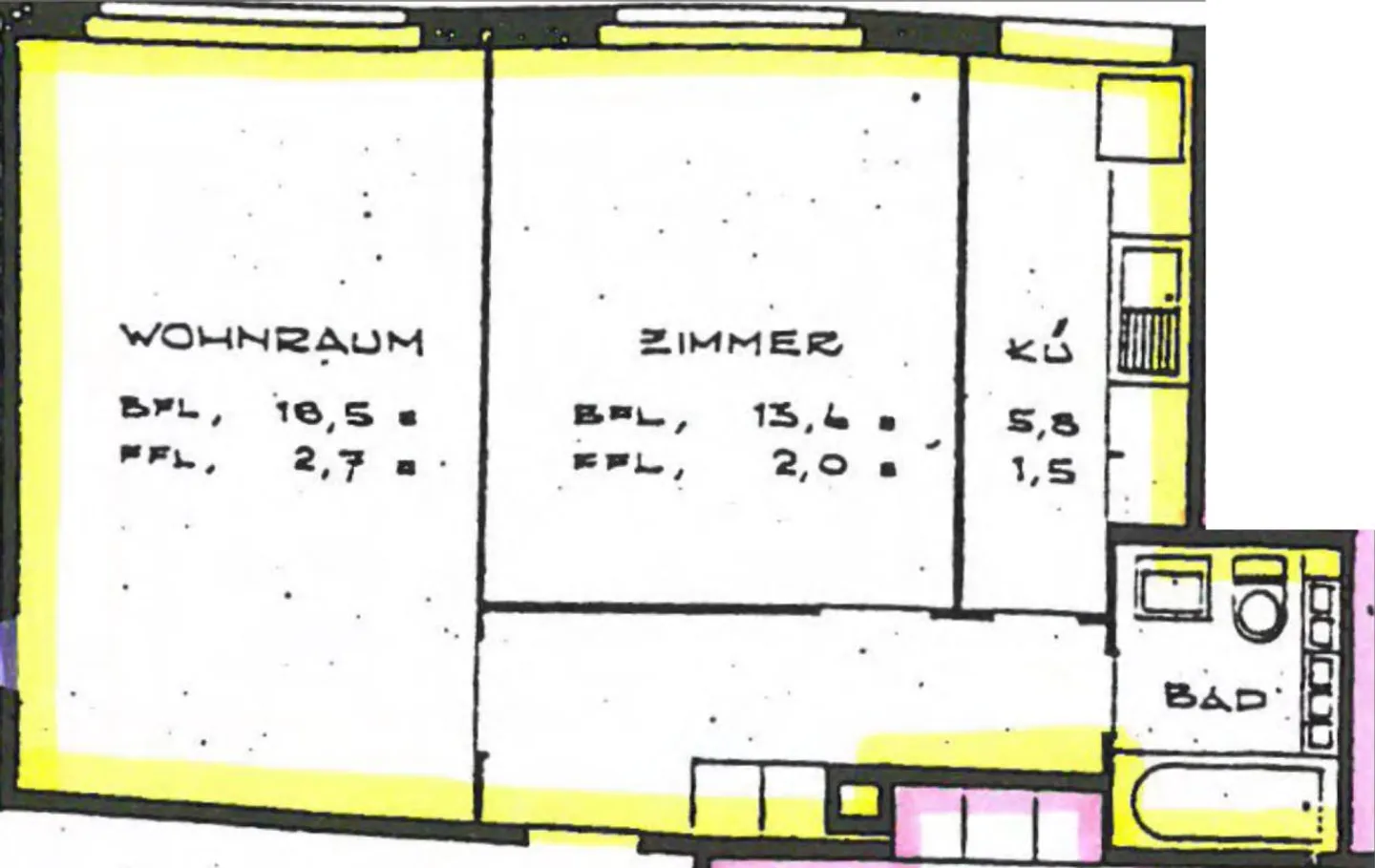 Cozy 2-room city apartment with balcony in the courtyard - Photo 7 of 7