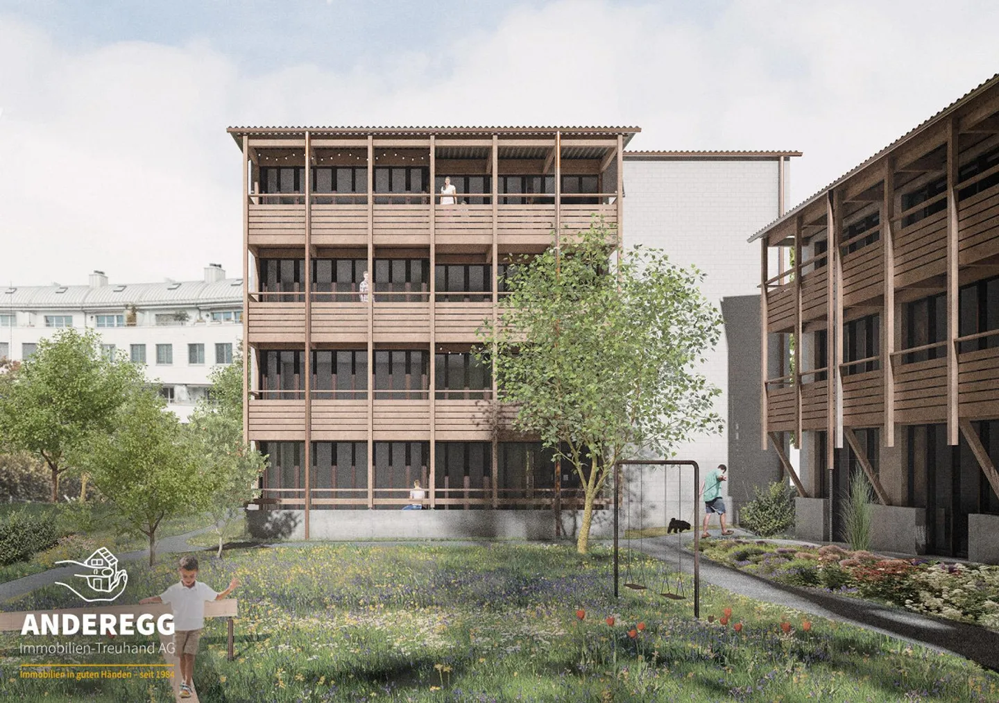 Four 4.5-room apartments (also realizable as 3.5-room) with balconies and elevator - Photo 5 of 6