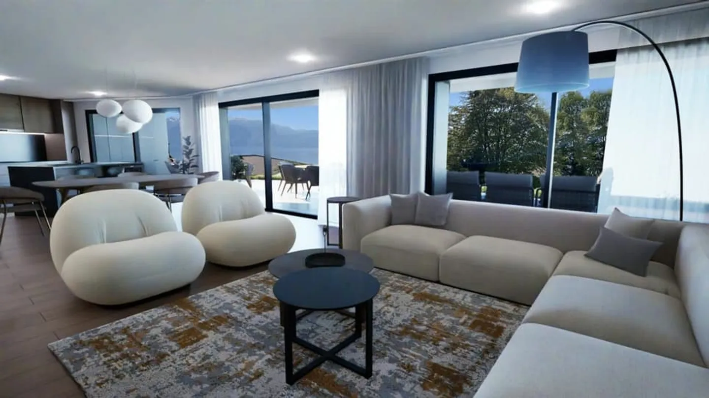 Superbo duplex di 5,5 stanze con grande giardino e vista sul lago di Ginevra - Foto 8 di 8