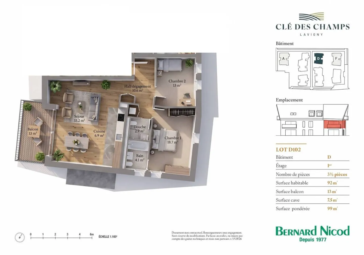 New promotion: 3.5 room apartment with balcony - Photo 9 of 10