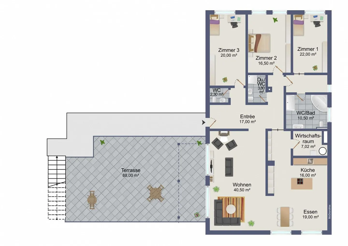 Appartement exclusif de 4,5 pièces à Jona avec une impressionnante terrasse de 88 m² - Photo 16 sur 16