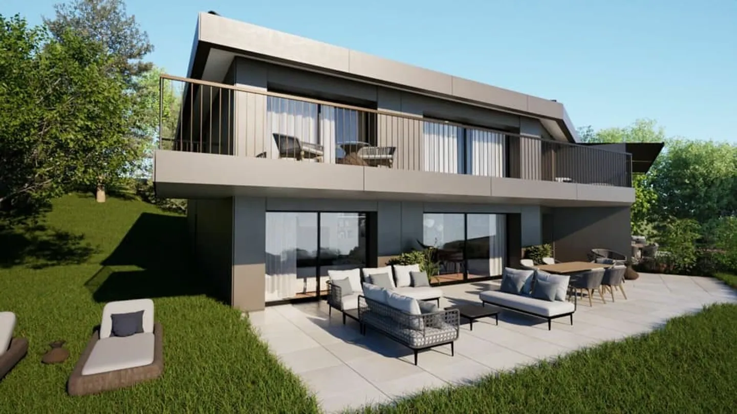 Superbo duplex di 5,5 stanze con grande giardino e vista sul lago di Ginevra - Foto 2 di 8