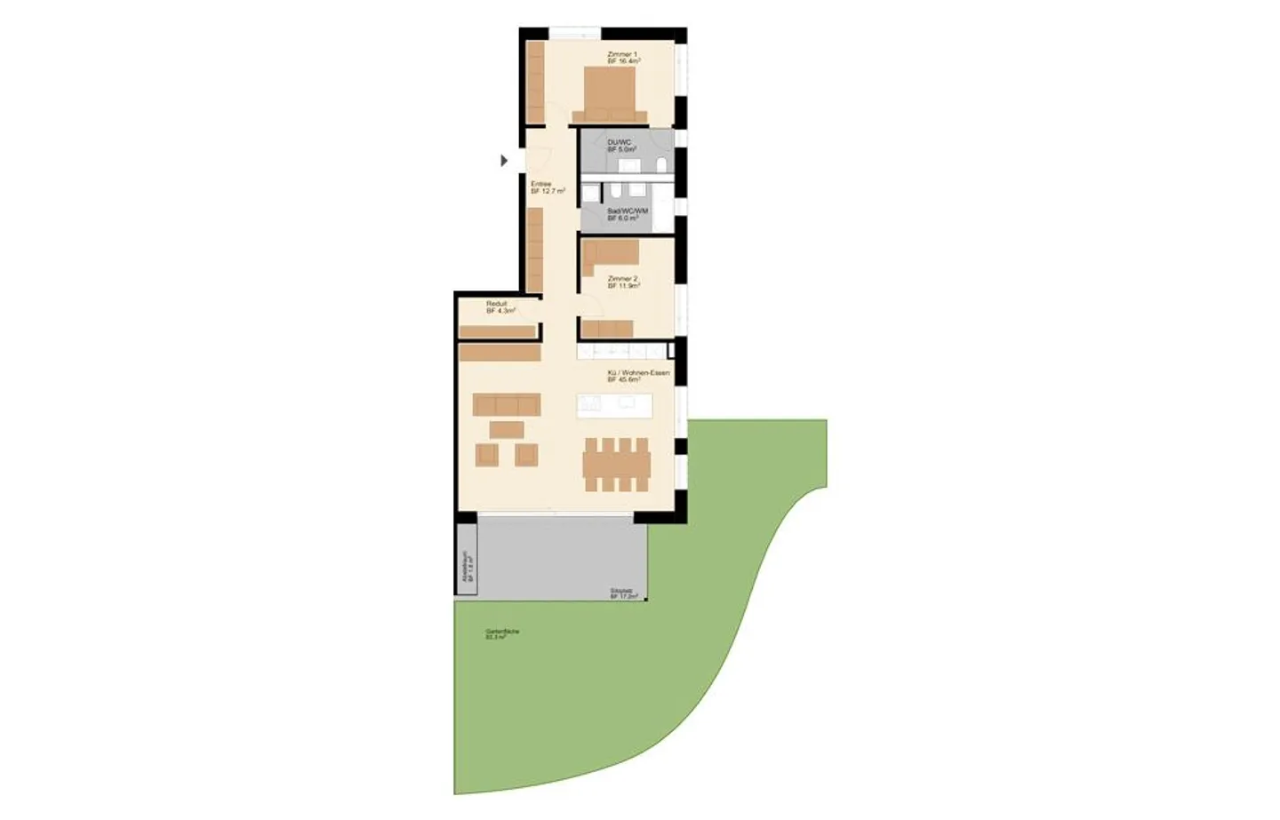 Garden Paradise: 3.5-Room Apartment with Large Garden Share - Photo 9 of 9