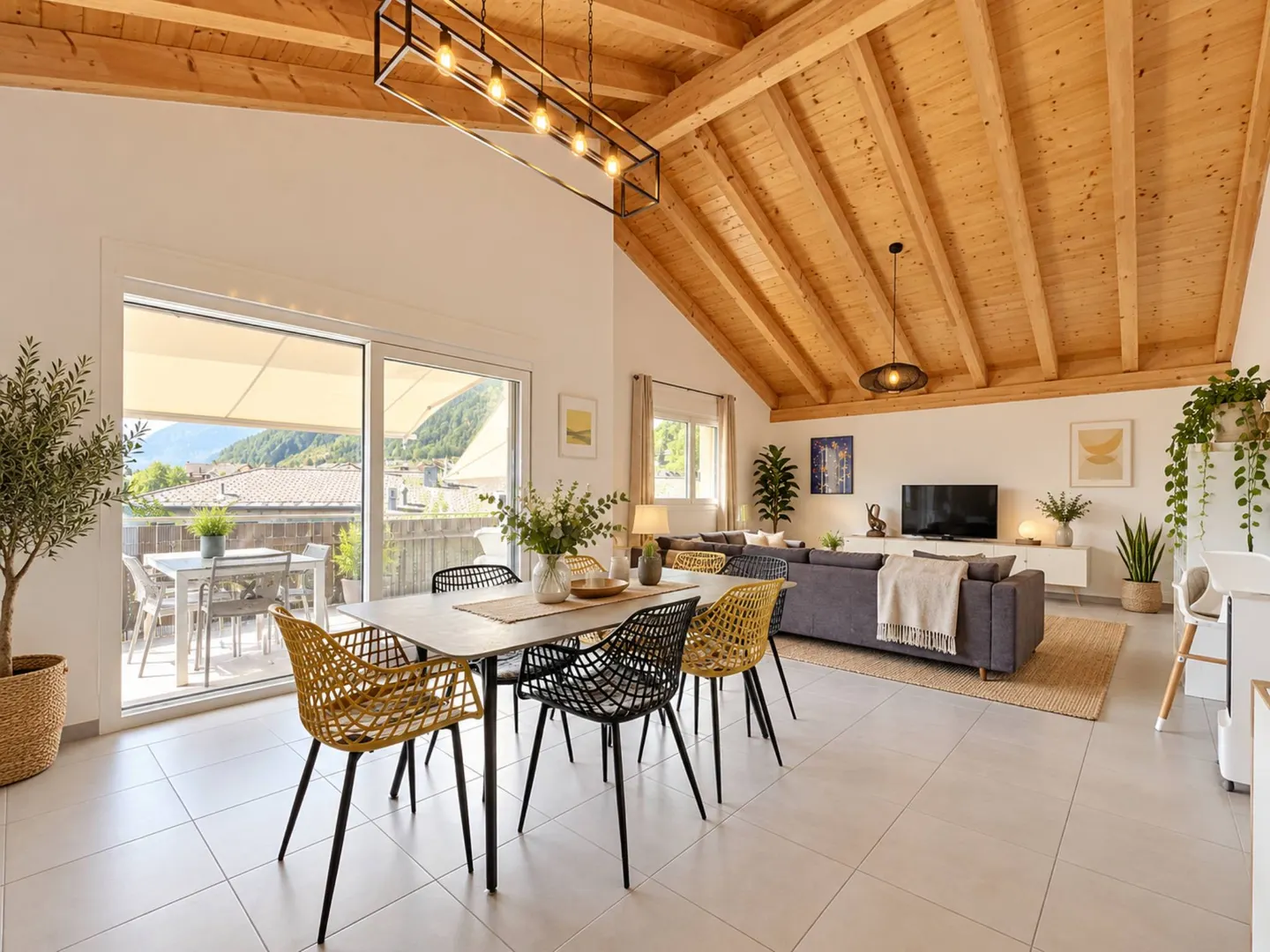All'ultimo piano, magnifico appartamento di 4,5 locali con vista sulle montagne - Foto 1 di 10