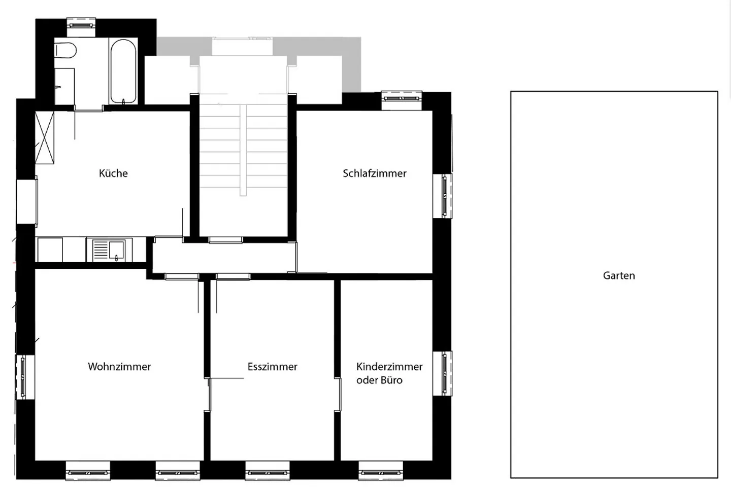Charmante Wohnung mit Garten - Foto 10 von 10