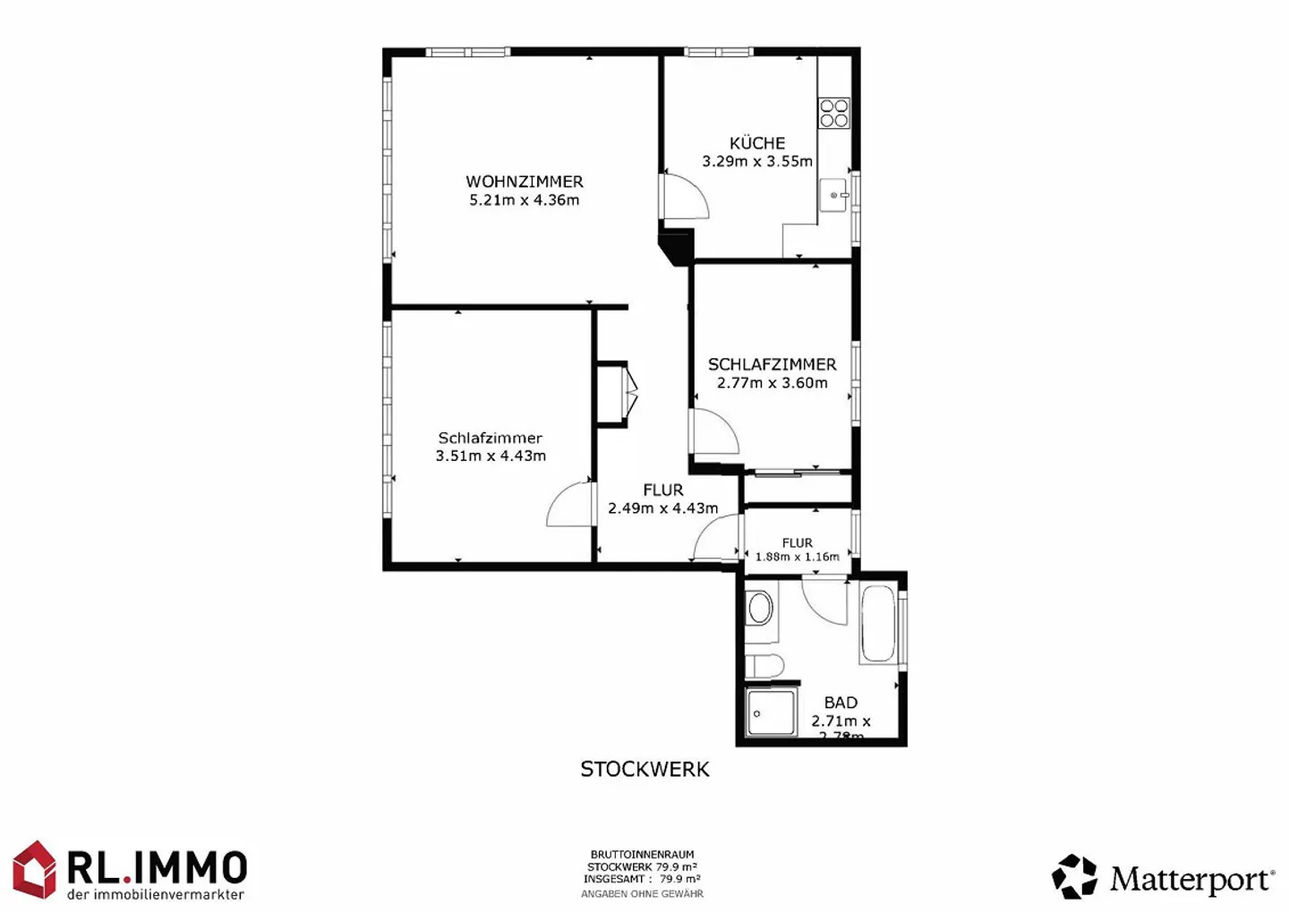 Appartement de 3.5 pièces à Reute - Photo 12 sur 12